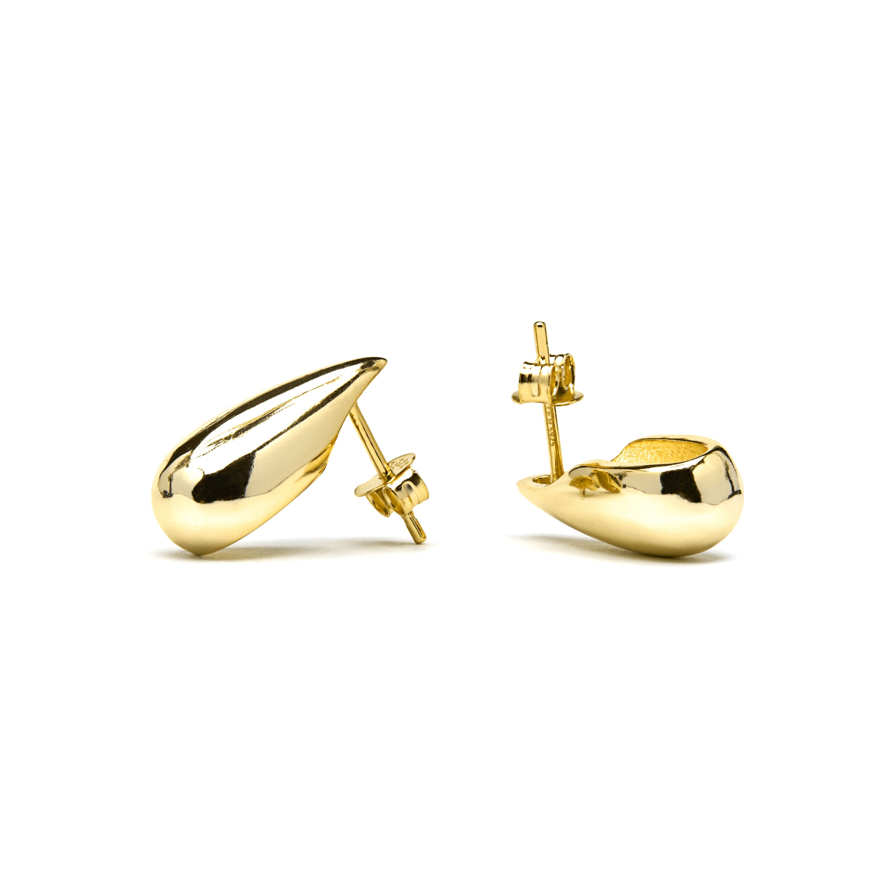Pendientes de Plata de Ley 925 acabado oro amarillo de 18k - Leofra