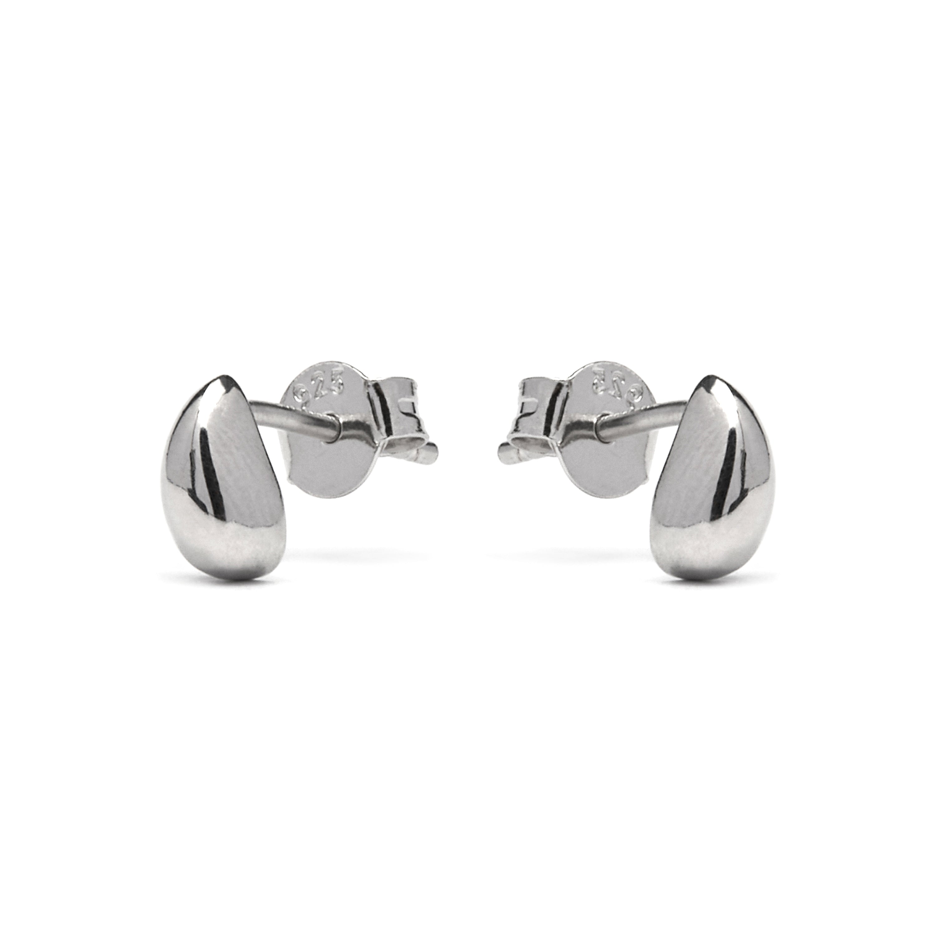 925 Sterling Silver Earrings with Rhodium Finish - Nokie