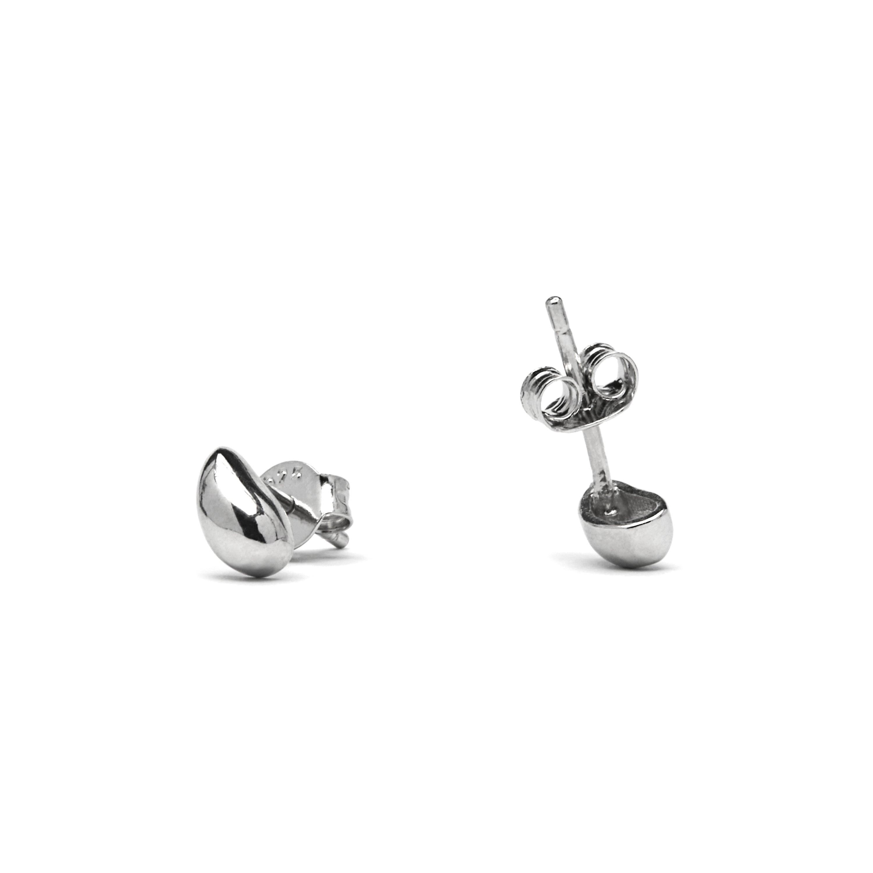 925 Sterling Silver Earrings with Rhodium Finish - Nokie