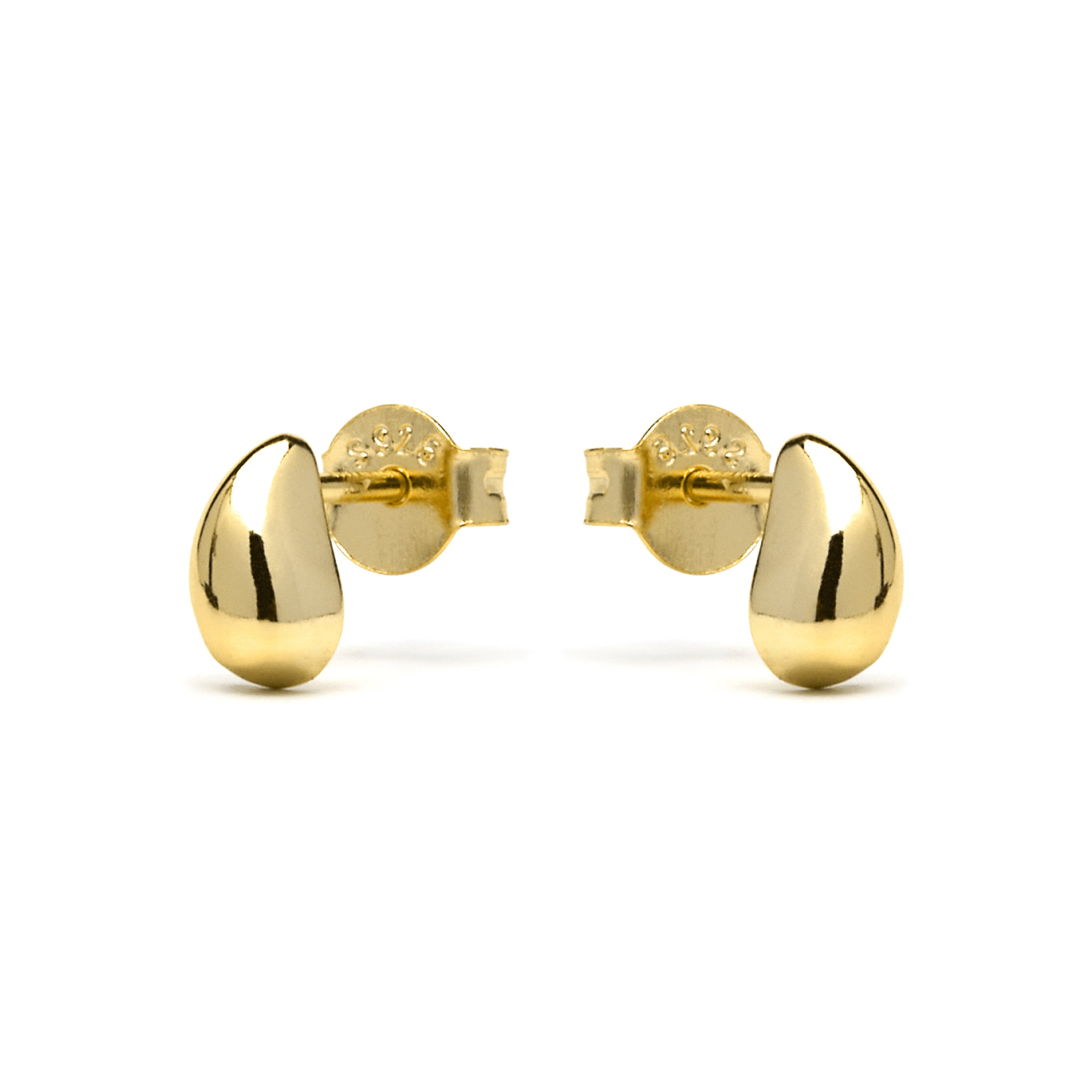925 Sterling Silver Earrings with 18k Yellow Gold Finish - Nokie