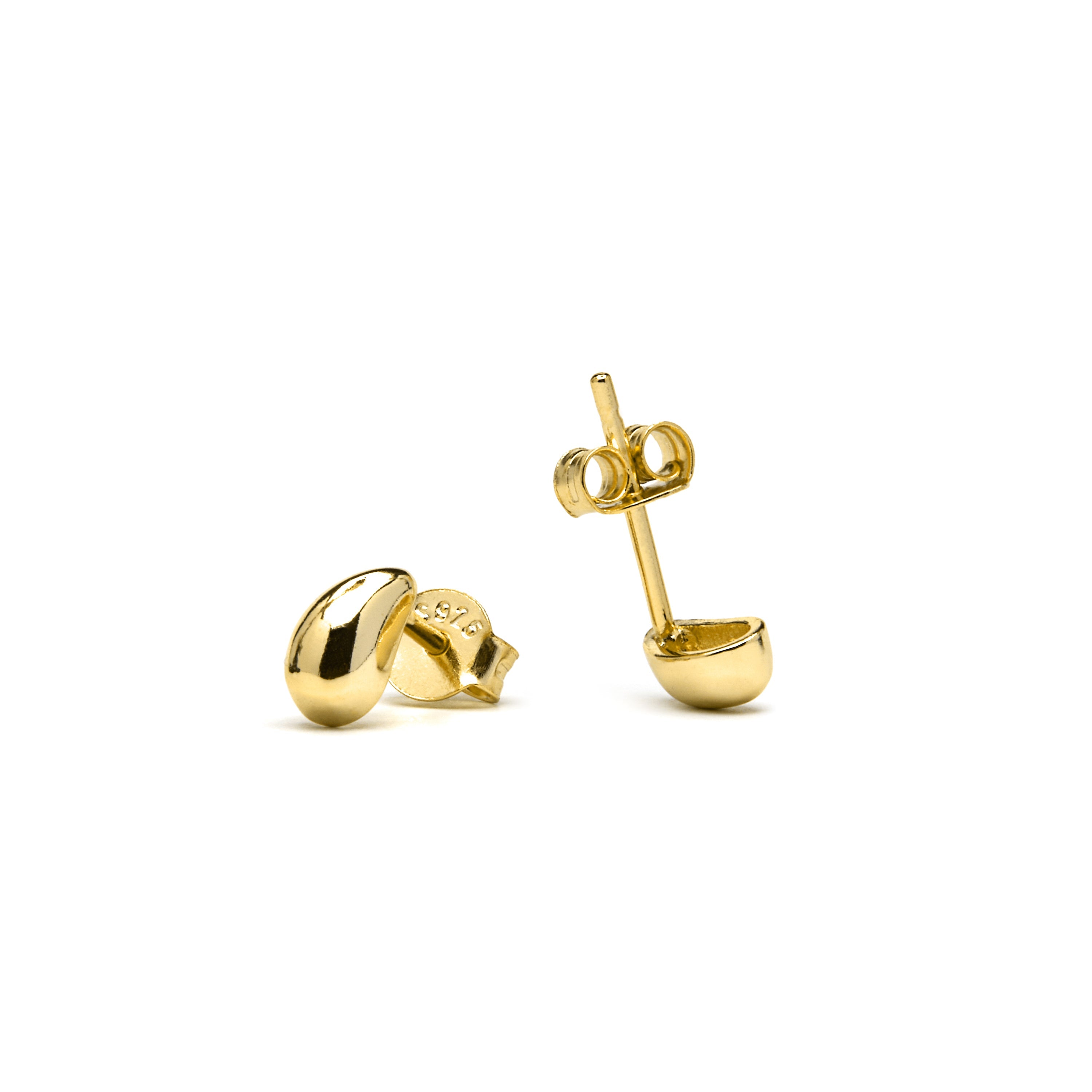 925 Sterling Silver Earrings with 18k Yellow Gold Finish - Nokie