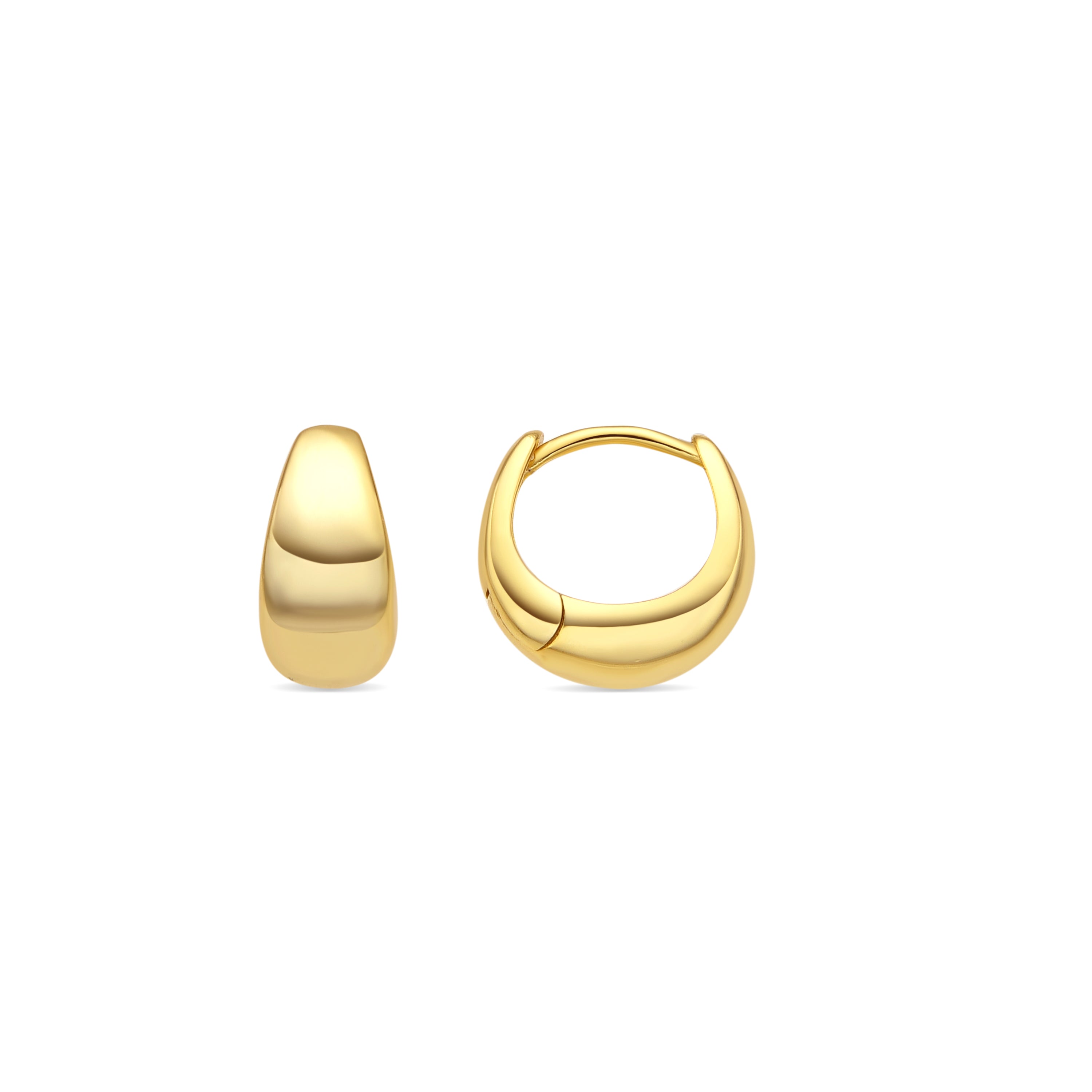 925 Sterling Silver Earrings with 18k Yellow Gold Finish - Zarael