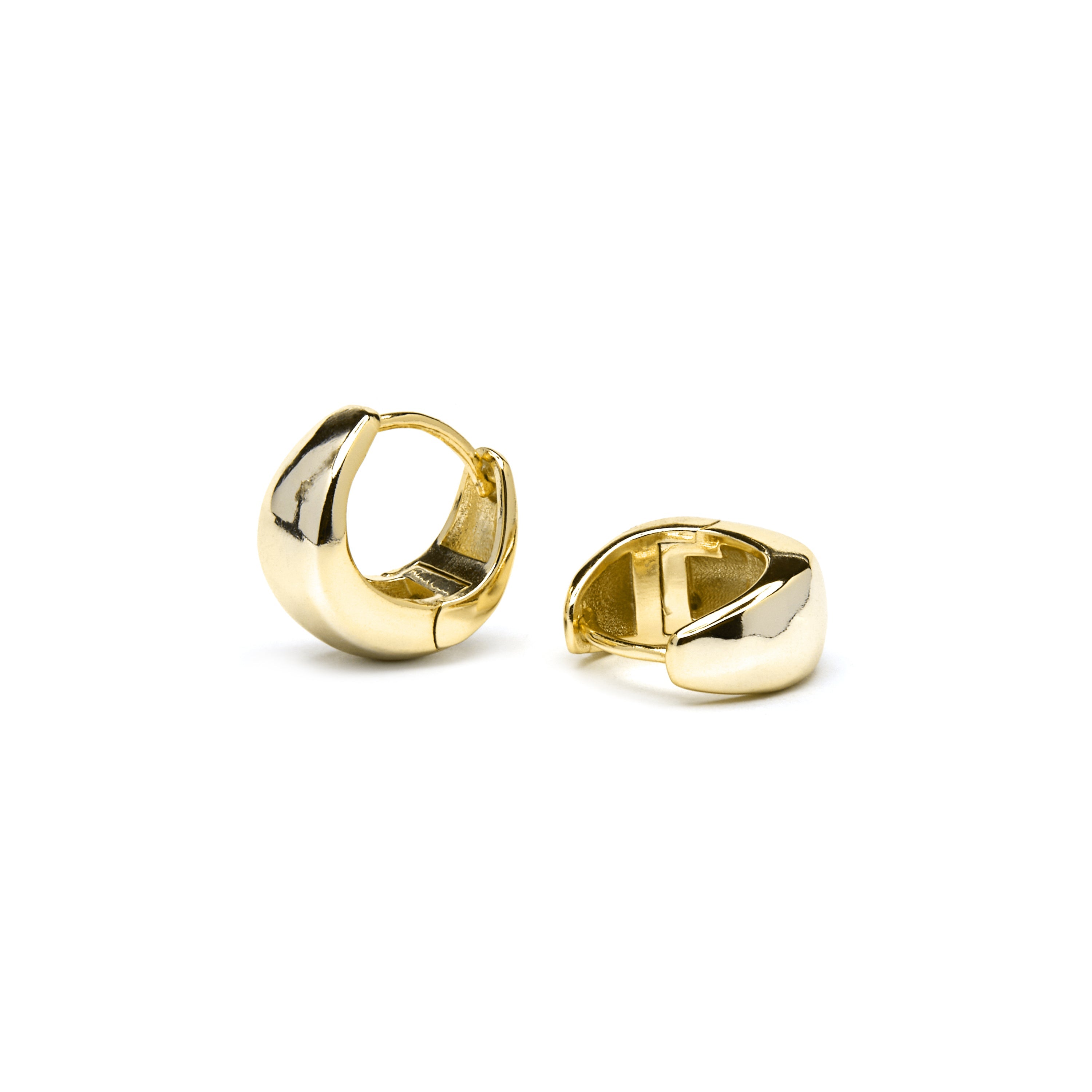 925 Sterling Silver Earrings with 18k Yellow Gold Finish - Zarael