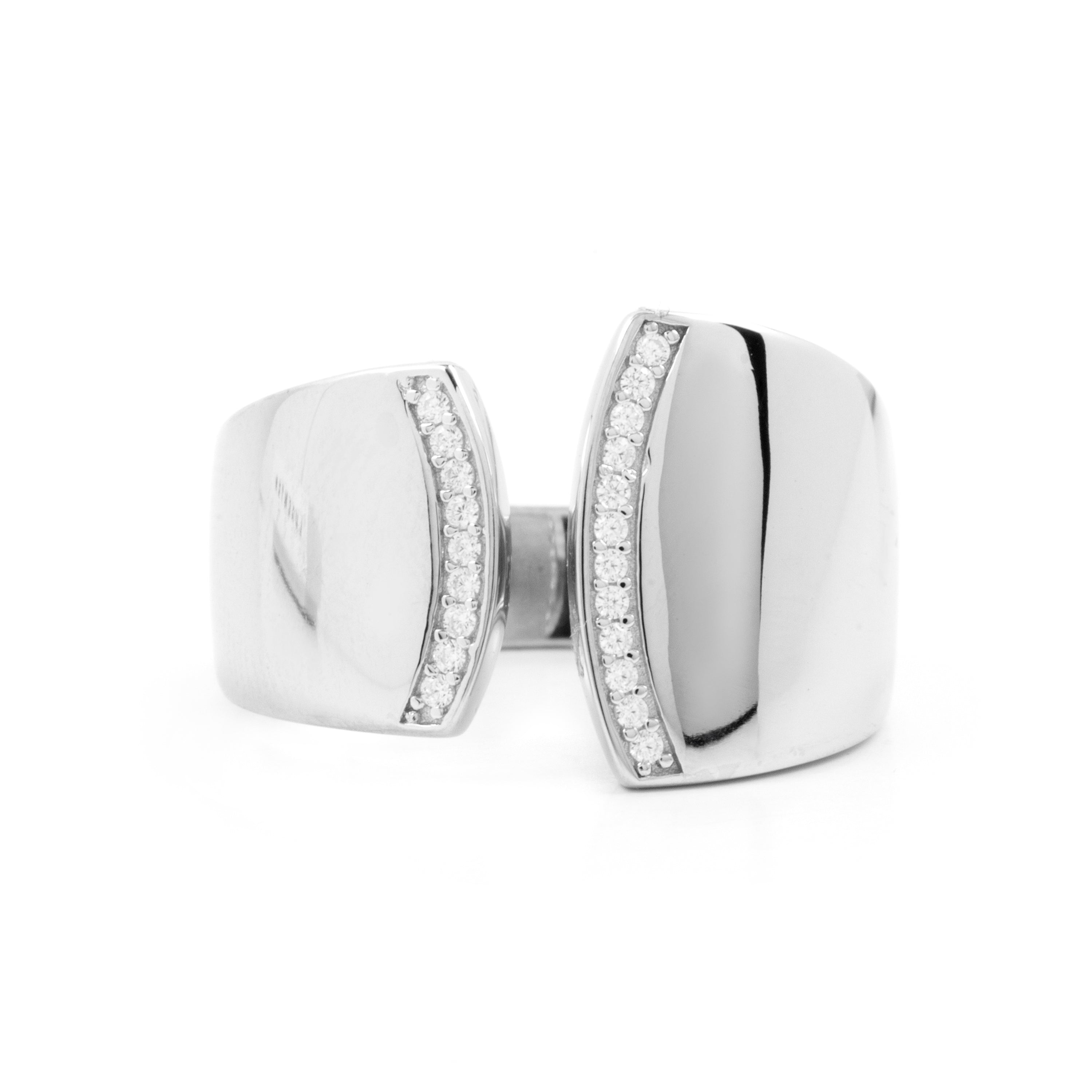 925 Sterling Silver Ring with Rhodium Finish - Kensi