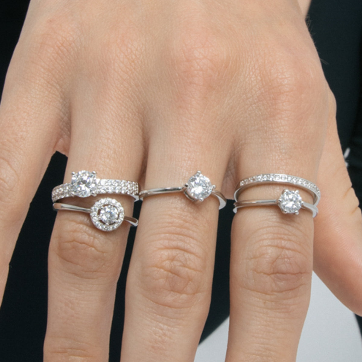 925 Sterling Silver Ring with Brilliant Zircon - Haudre