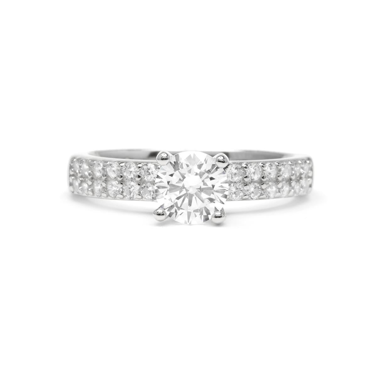925 Sterling Silver Ring with Brilliant Zircon - Anwi