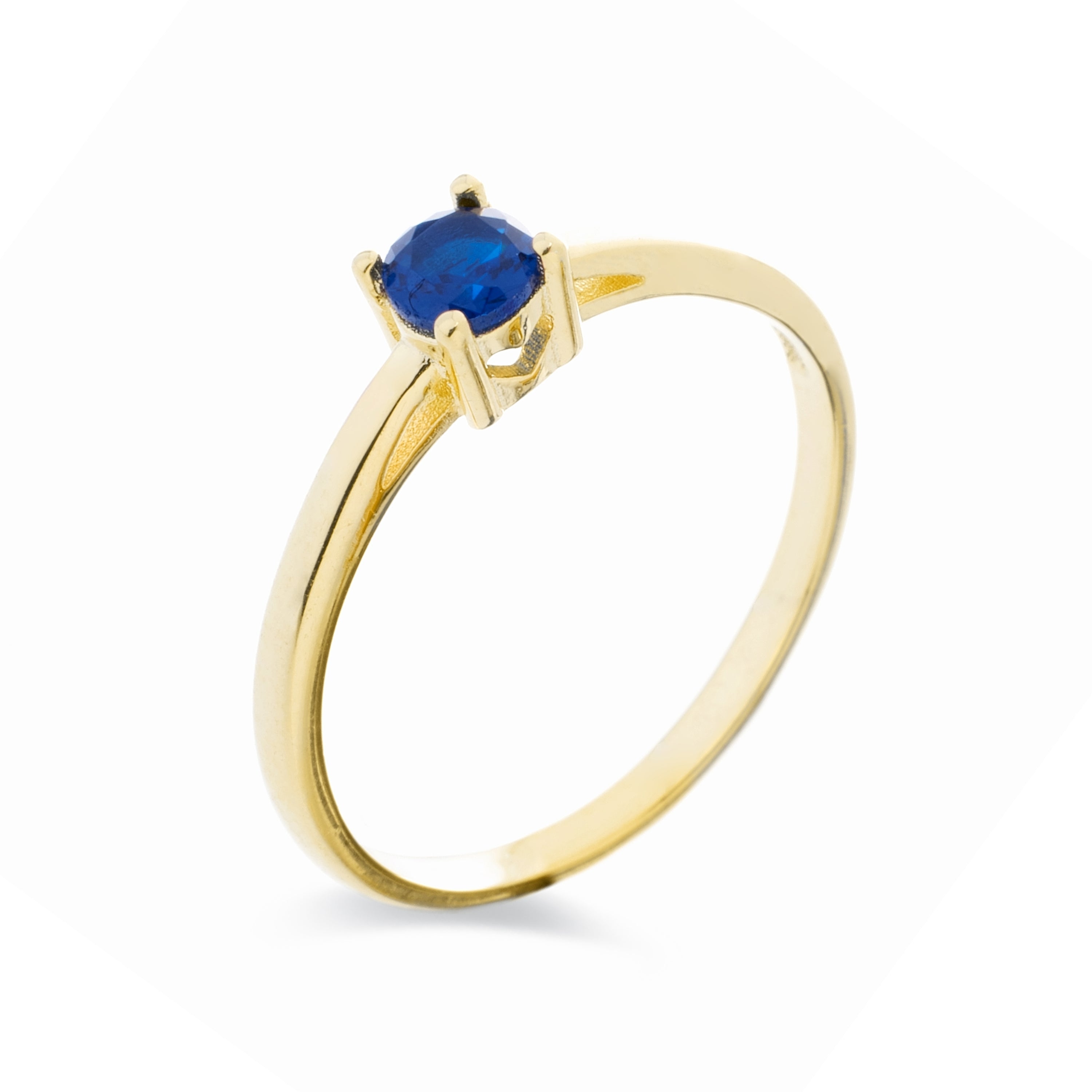 925 Sterling Silver Ring with Hydrothermal Lapis Lazuli Quartz finished in 18K Yellow Gold - Otieno