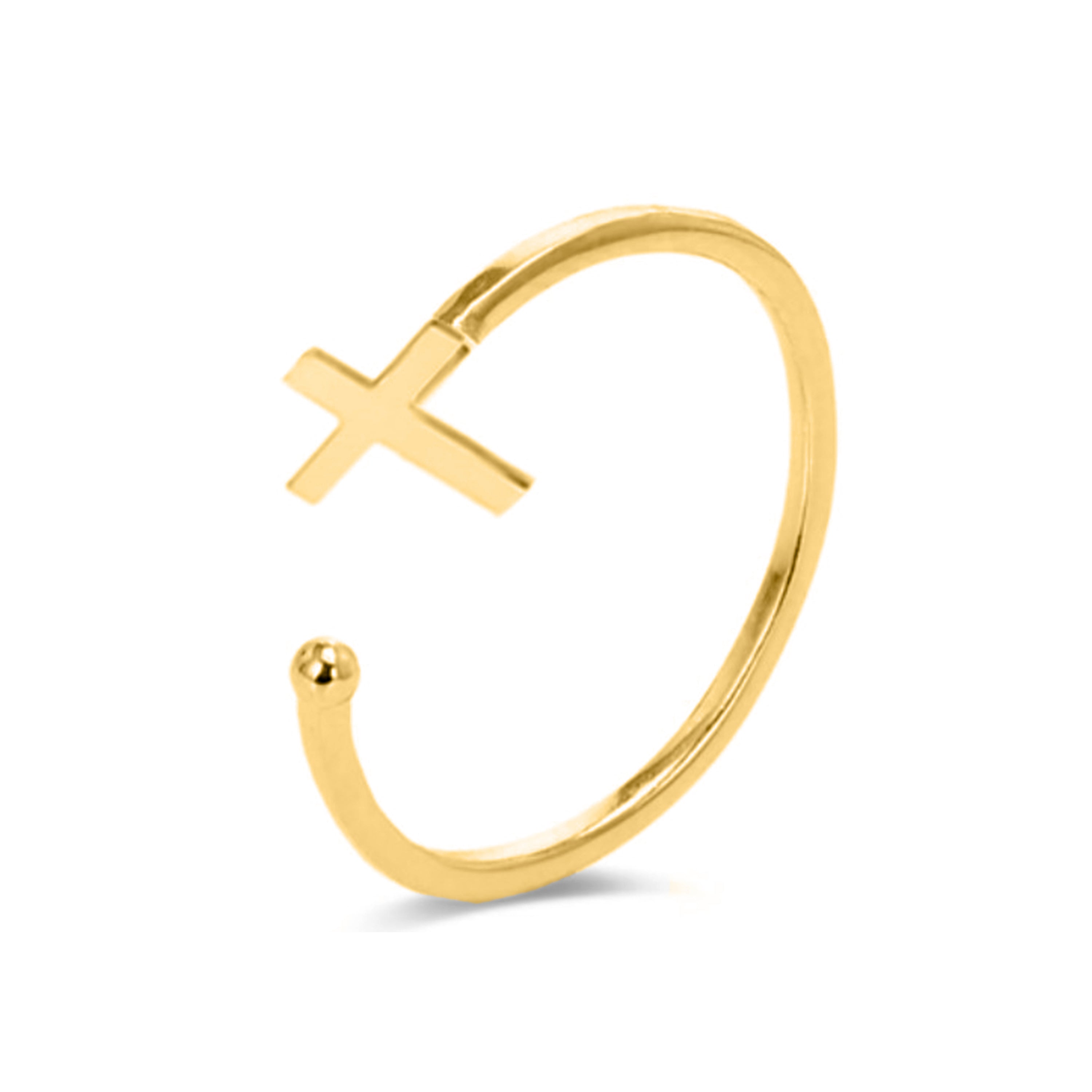 925 Sterling Silver Ring with 18K Yellow Gold Finish - Dilme