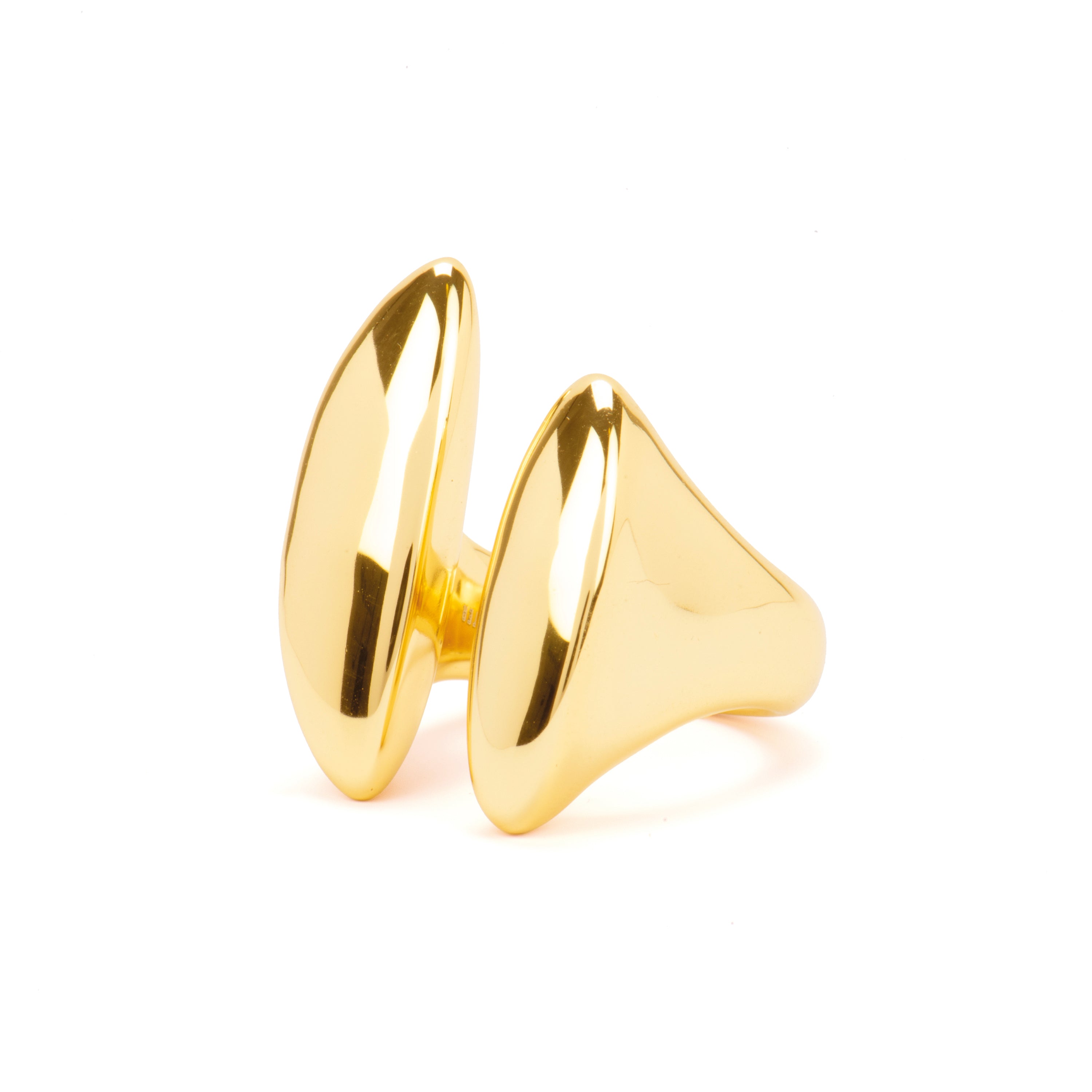 925 Sterling Silver Ring with 18k Yellow Gold Finish - Sures