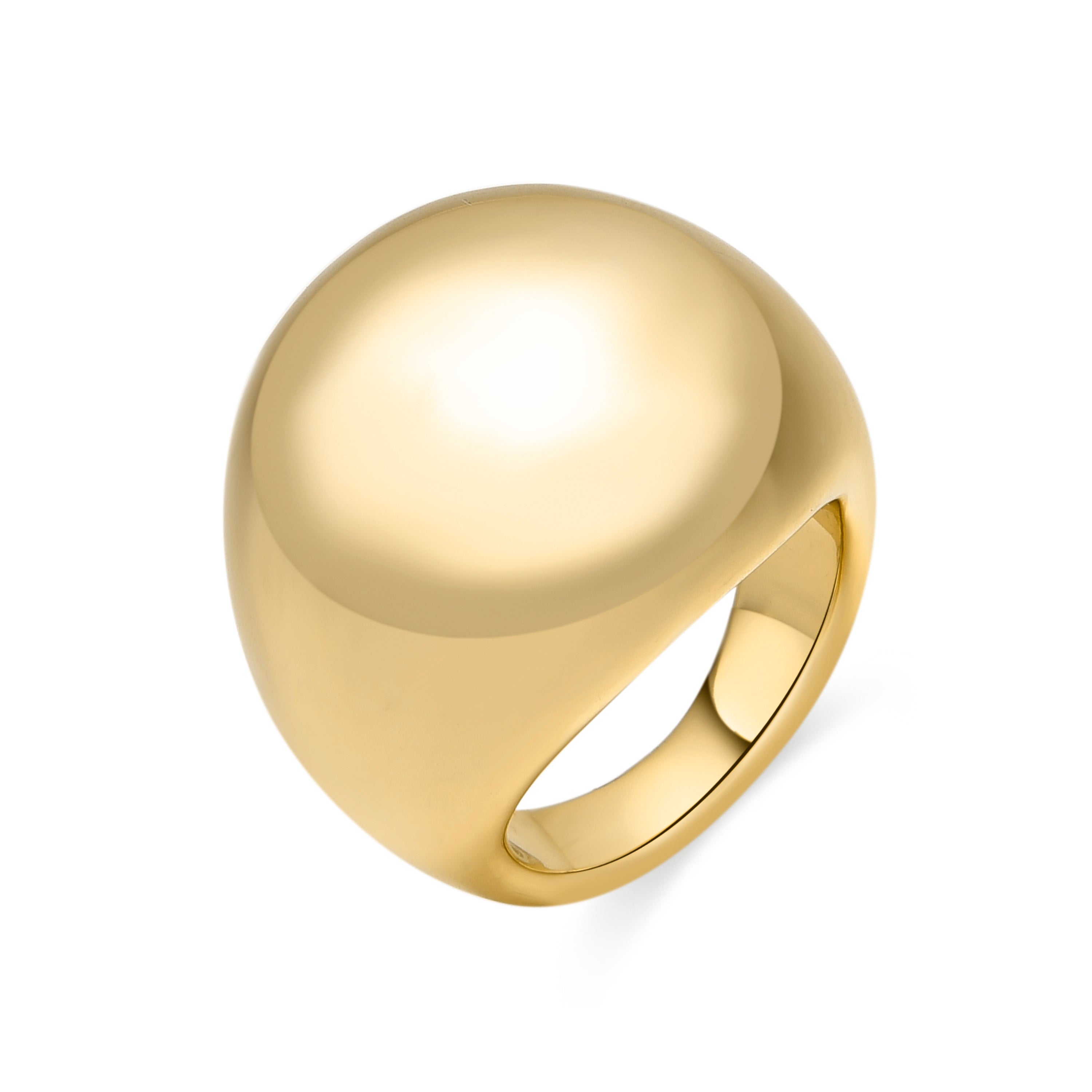 925 Sterling Silver Ring with 18k Yellow Gold Finish - Likol