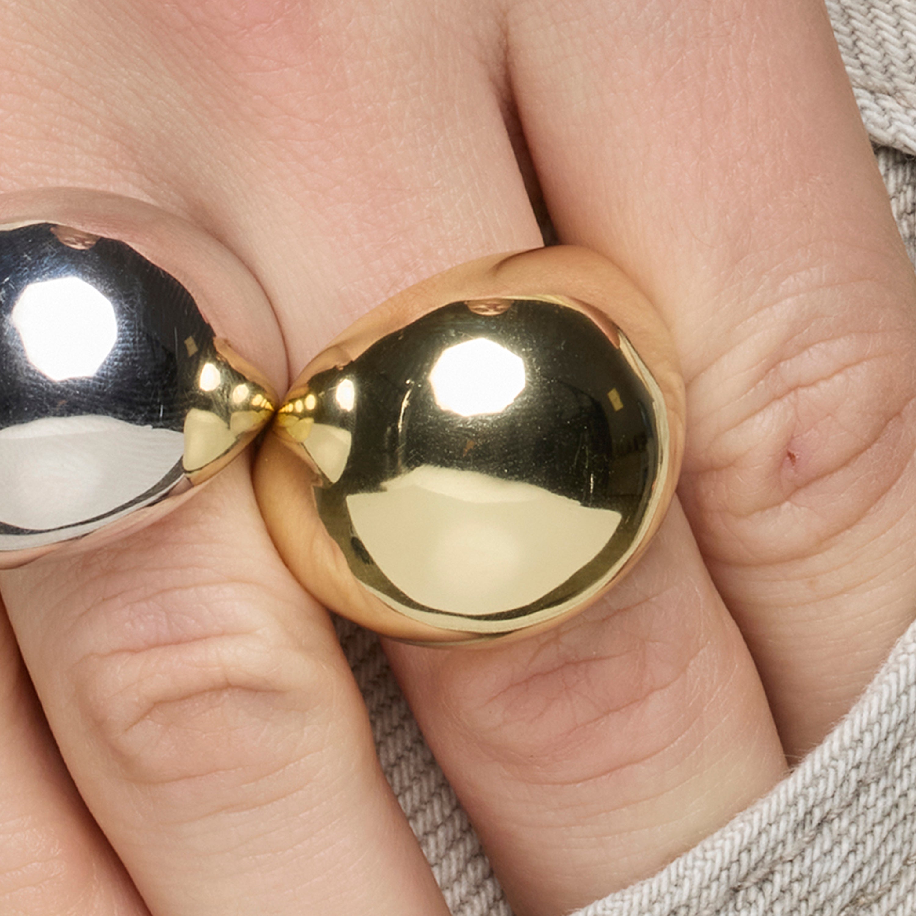 Anillo de Plata de Ley 925 acabado oro amarillo de 18k - Likol