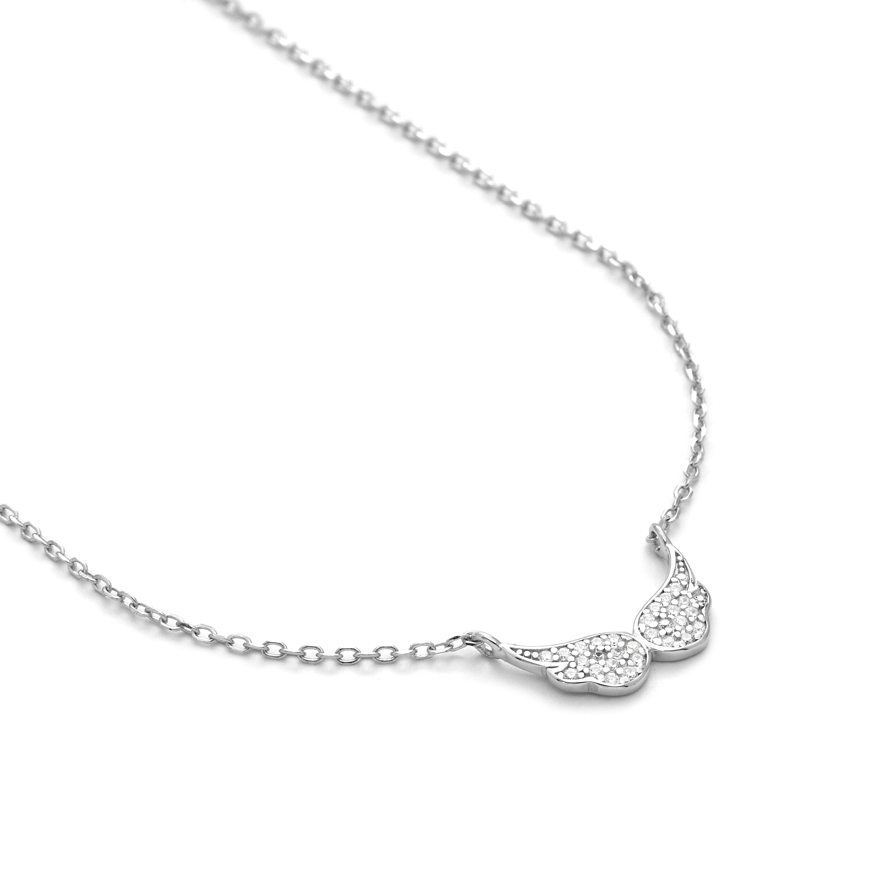 925 Sterling Silver Brilliant Cubic Zirconia Rhodium Plated Necklace - Purity