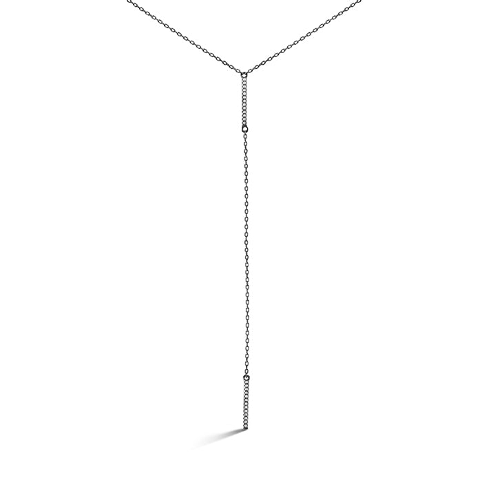 925 Sterling Silver Necklace with Rhodium Finish - Lakhu