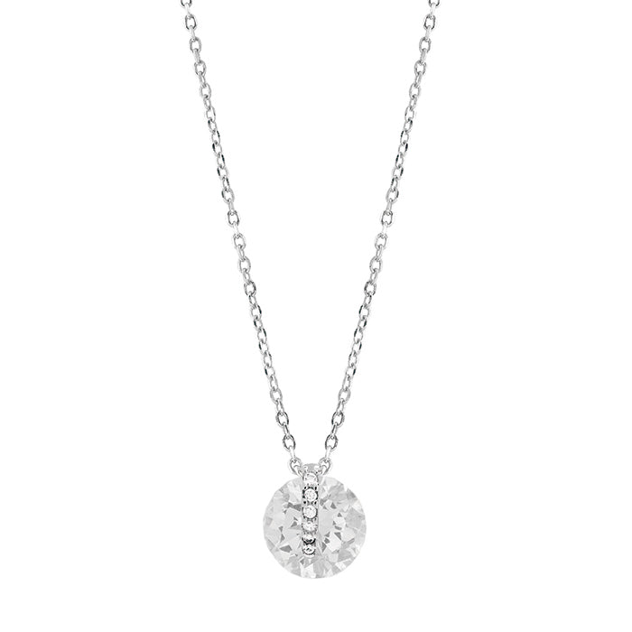 925 Sterling Silver Necklace with Rhodium-Finished Brilliant Zirconia - Laiah
