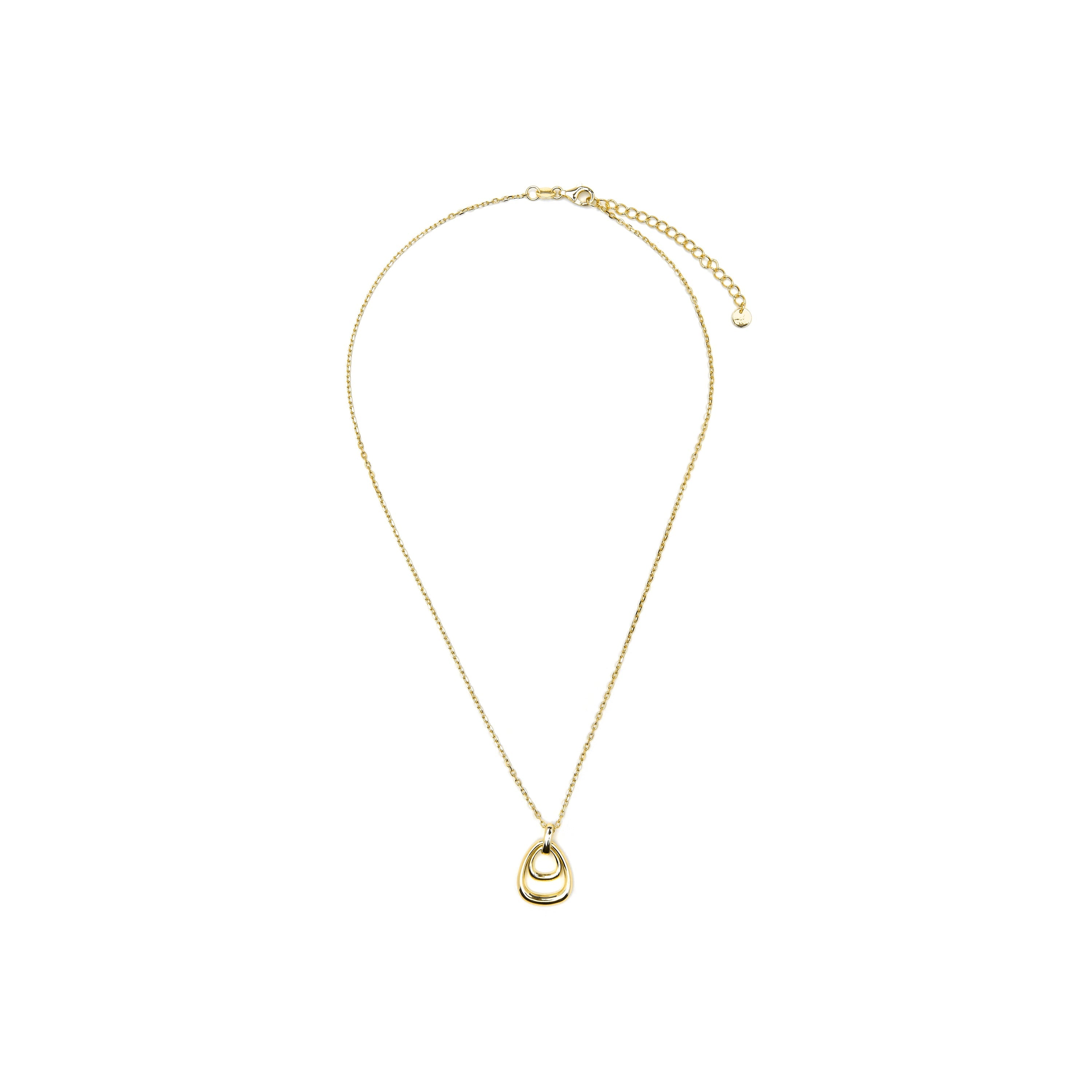 925 Sterling Silver Necklace with 18k Yellow Gold Finish - Almiol