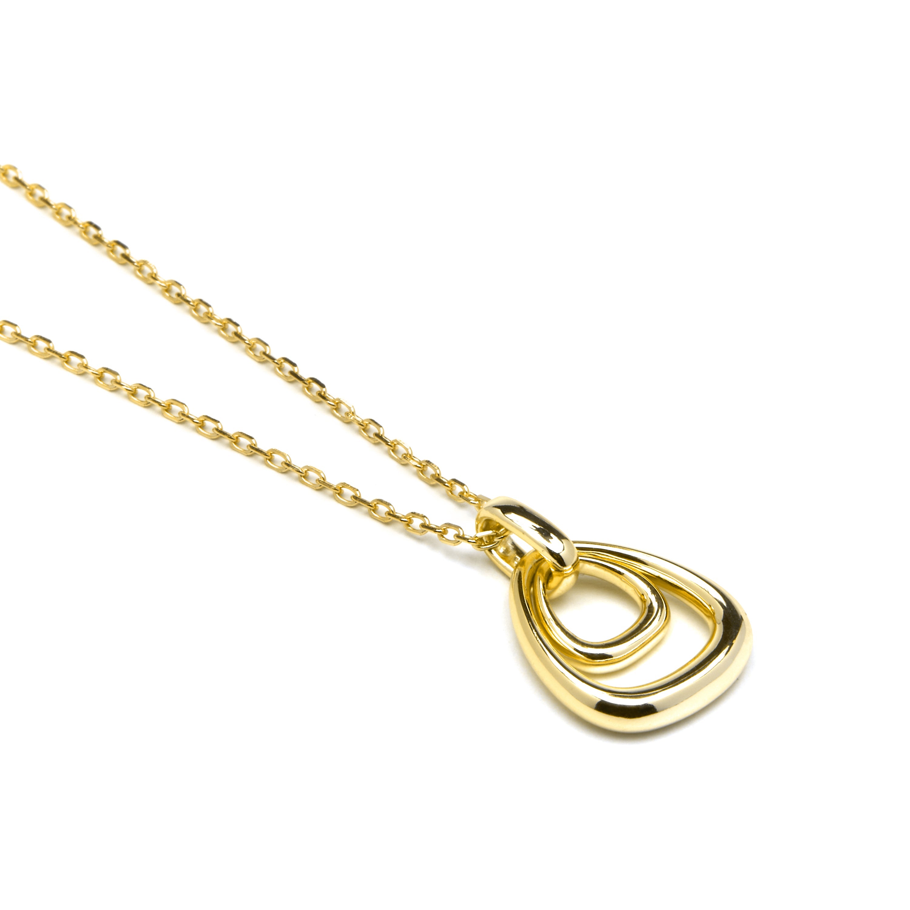 925 Sterling Silver Necklace with 18k Yellow Gold Finish - Almiol
