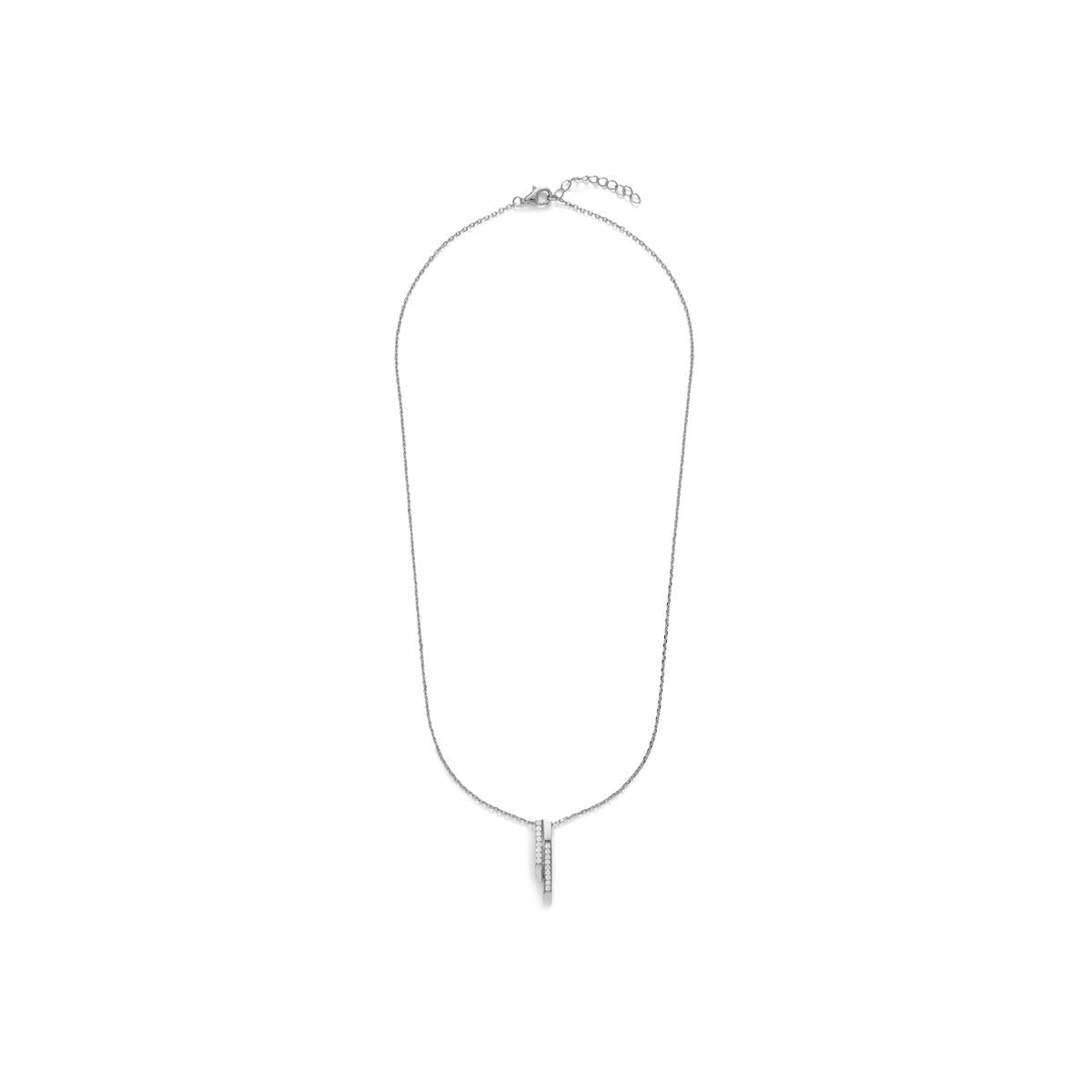 Collar de Plata de Ley 925 y Circonita Brillante acabado en rodio - Uthera