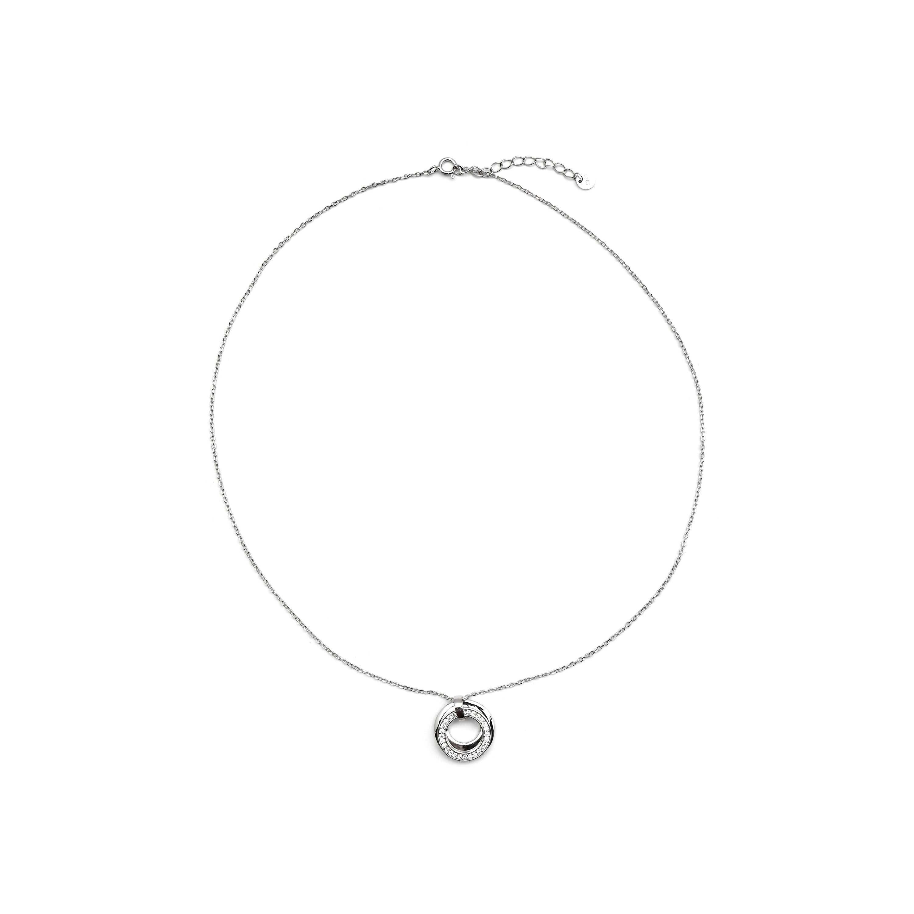 925 Sterling Silver Rhodium Plated Necklace - Netoss