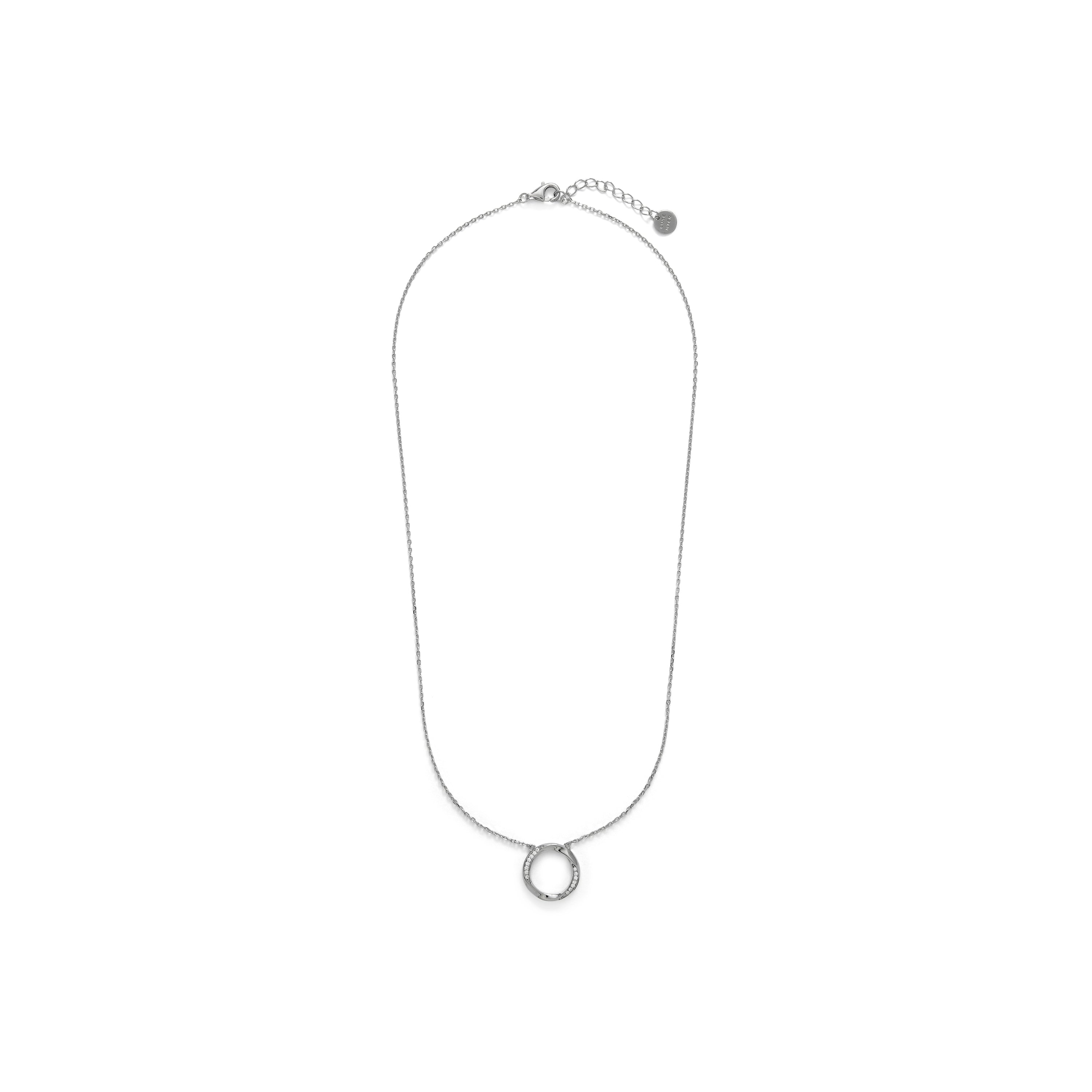 Sterling Silver 925 and Brilliant Zirconia Necklace with rhodium finish - Ilwe