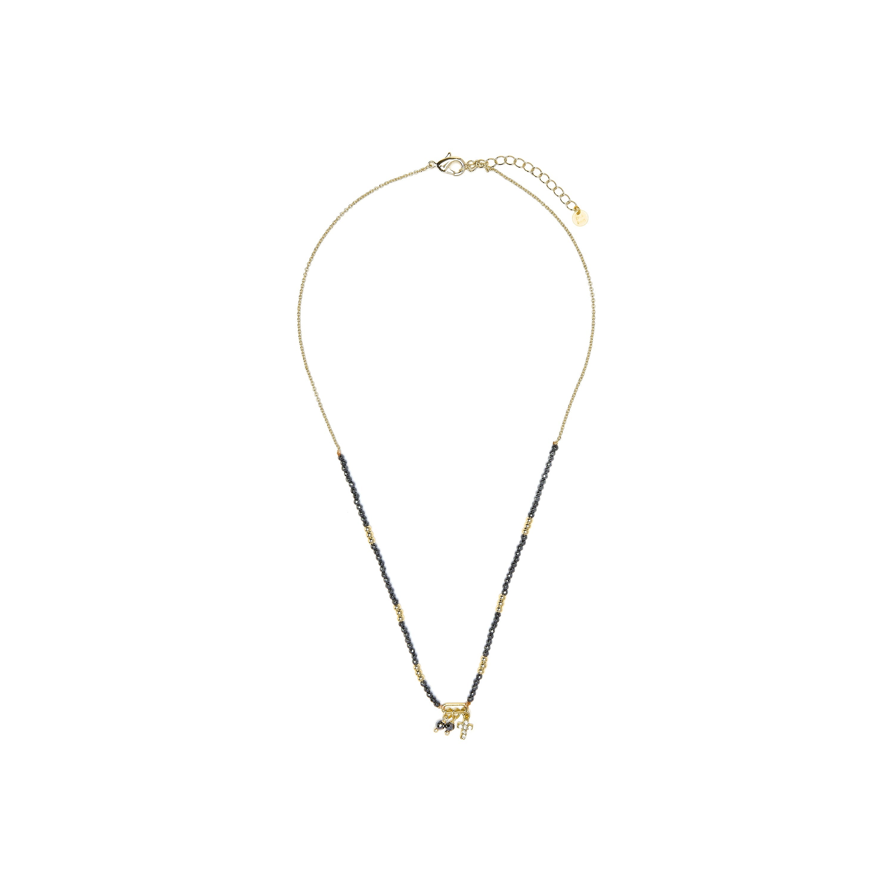 Collar de Plata de Ley 925 y Circonita Brillante acabado en oro amarillo 18k - Phanvas