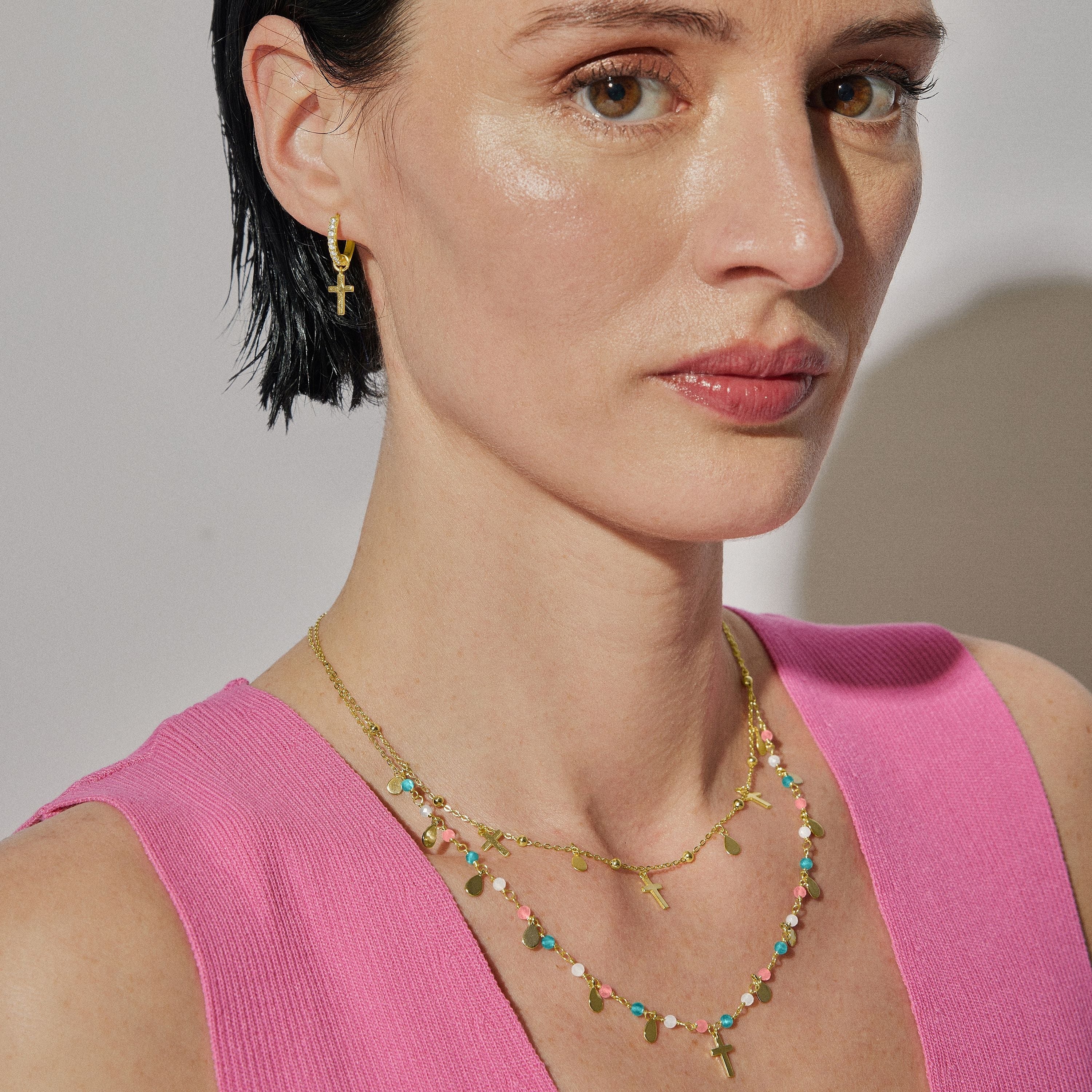 925 Sterling Silver Necklace with 18K Yellow Gold Finish - Cirai
