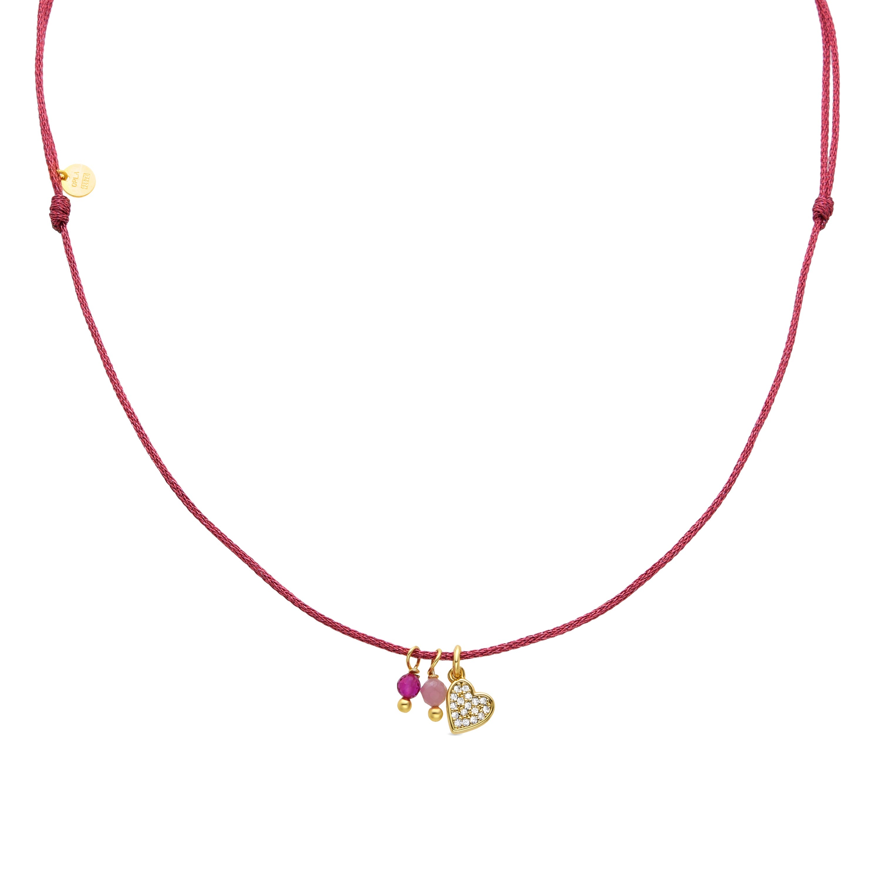 925 Sterling Silver and Brilliant Zirconia Necklace finished in 18k yellow gold - Zase