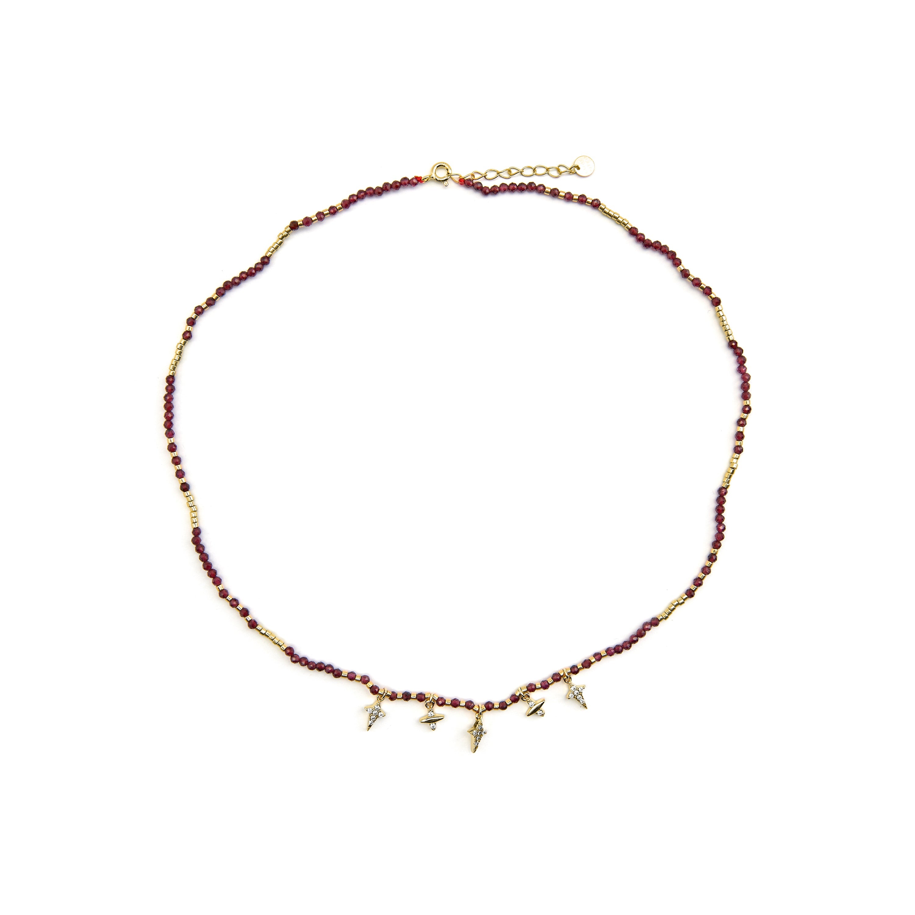 Colar de Prata 925 e Zircônia Brilhante com acabamento em ouro 18k - Paila