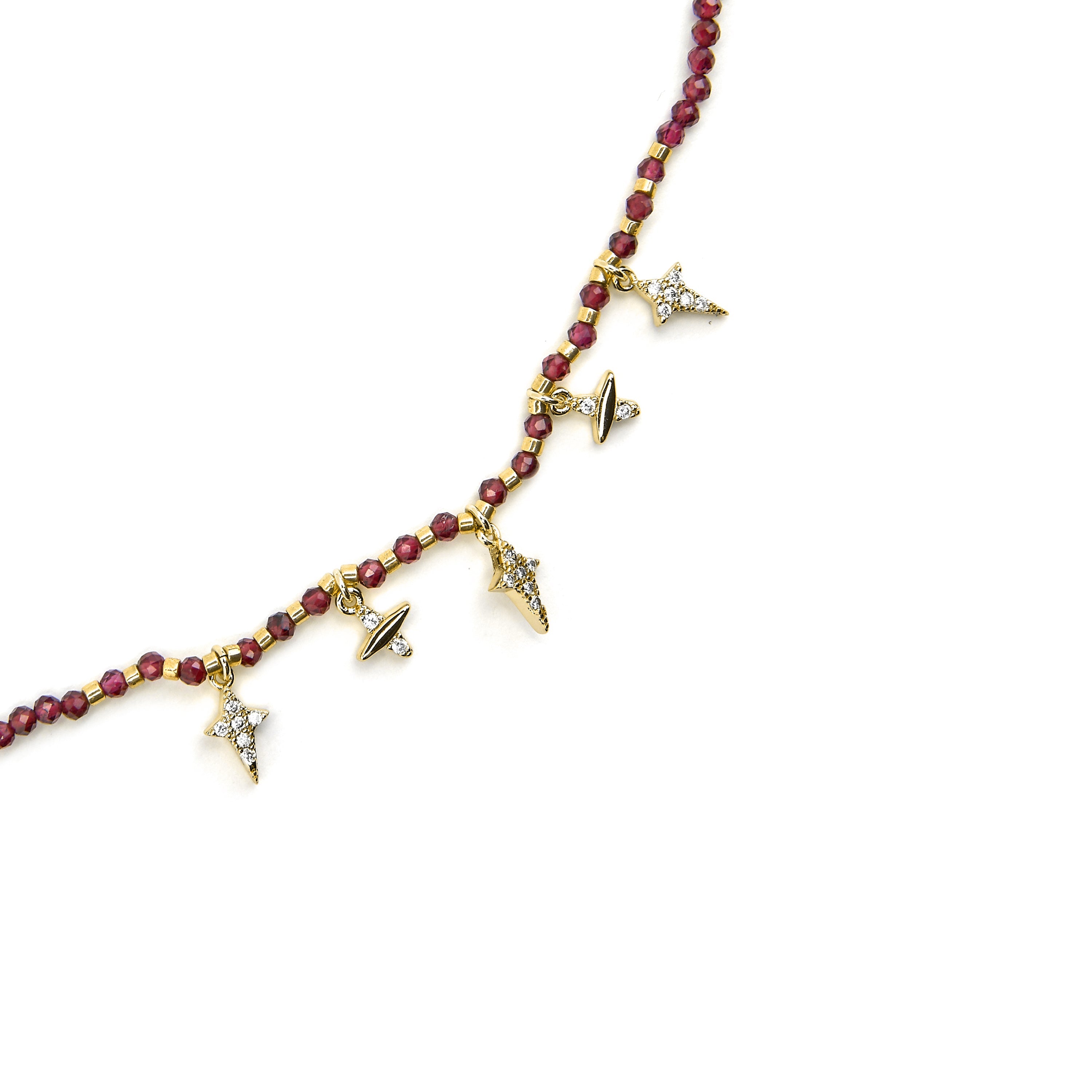 Colar de Prata 925 e Zircônia Brilhante com acabamento em ouro 18k - Paila