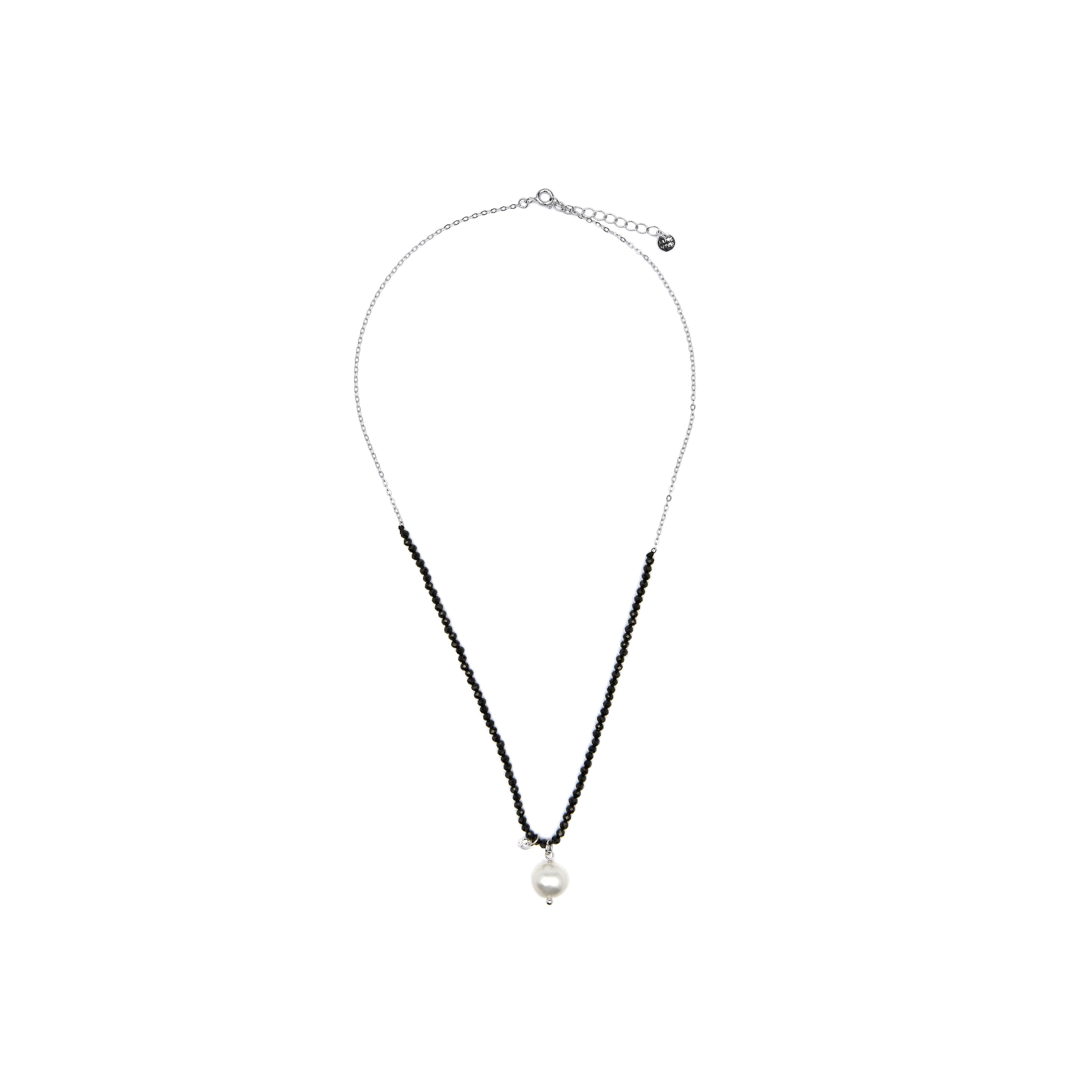 Colar de Prata 925 e Cristal Branco banhado a ouro amarelo 18k - Husu