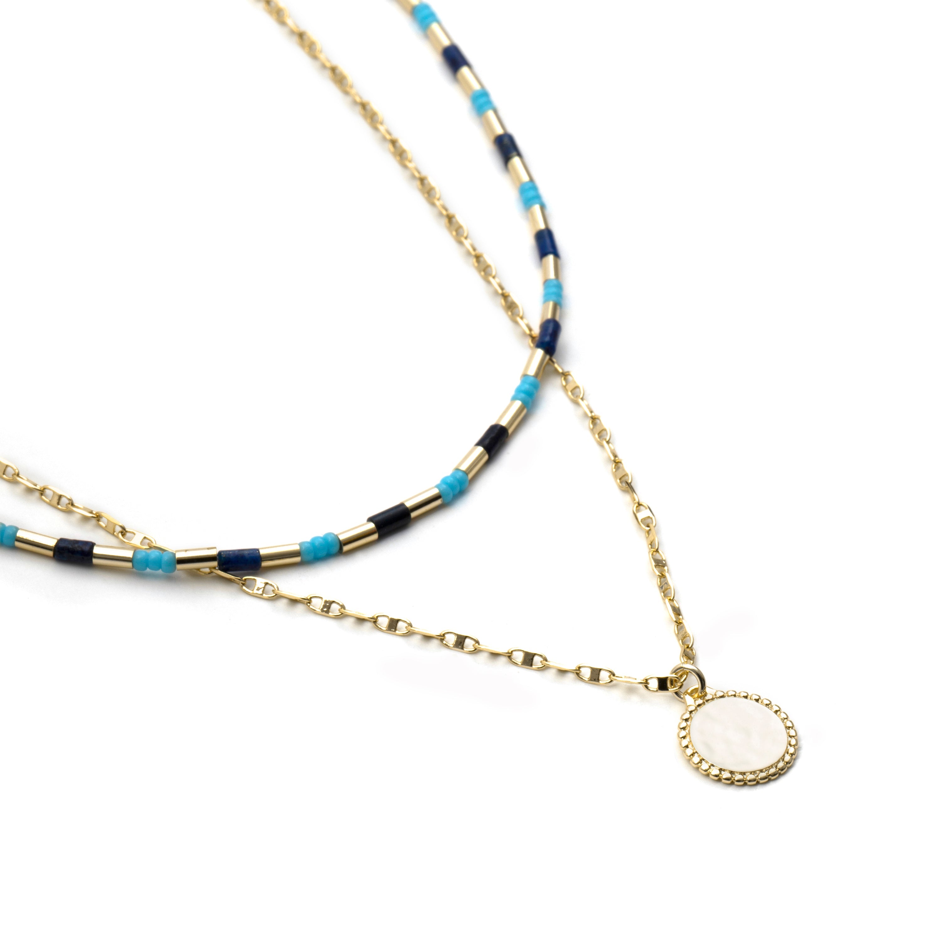 Sterling Silver 925 Necklace with 18k Yellow Gold Finish - Chokki