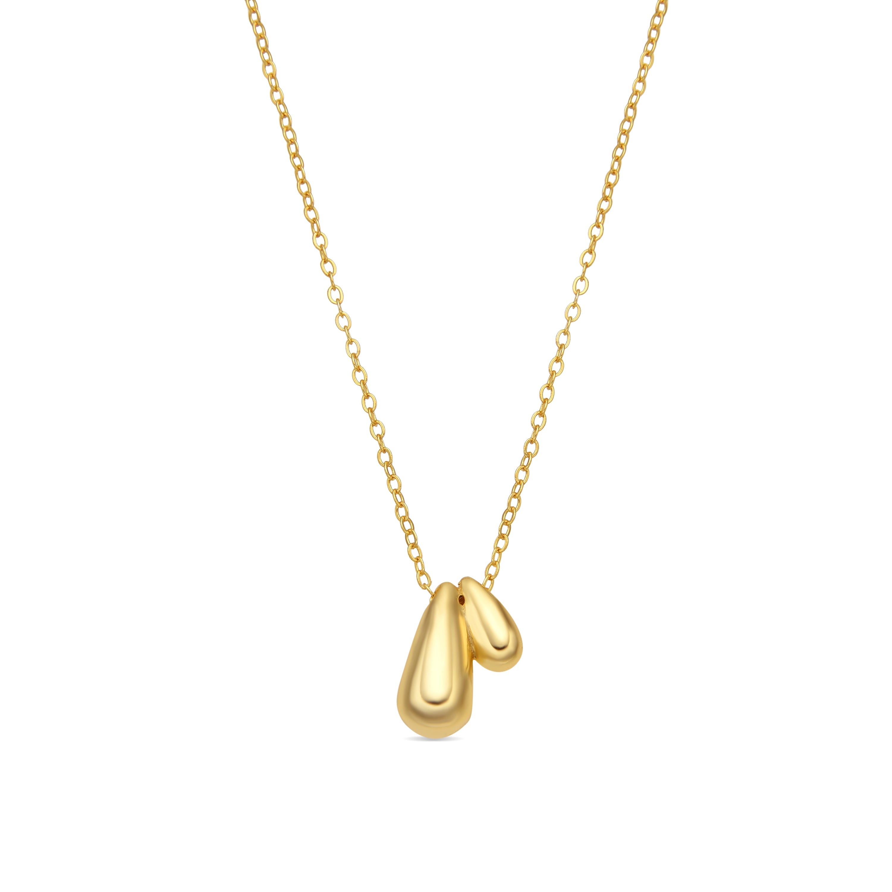 925 Sterling Silver Necklace with 18k Yellow Gold Finish - Zarael