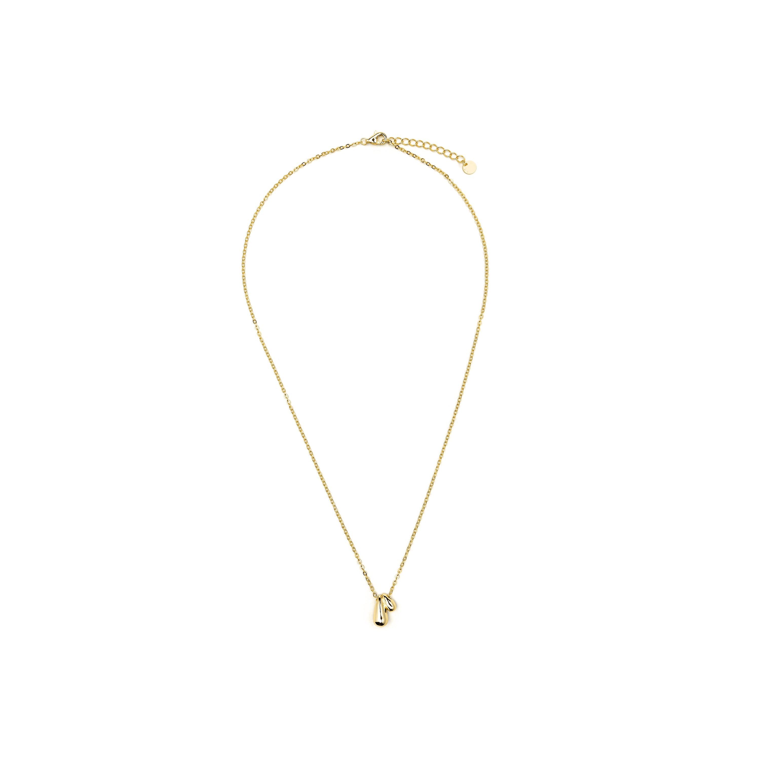 925 Sterling Silver Necklace with 18k Yellow Gold Finish - Zarael