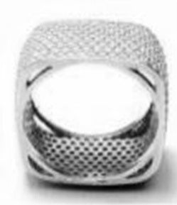 925 Sterling Silver Ring with Brilliant Zirconia, Rhodium Finish - Liamiel