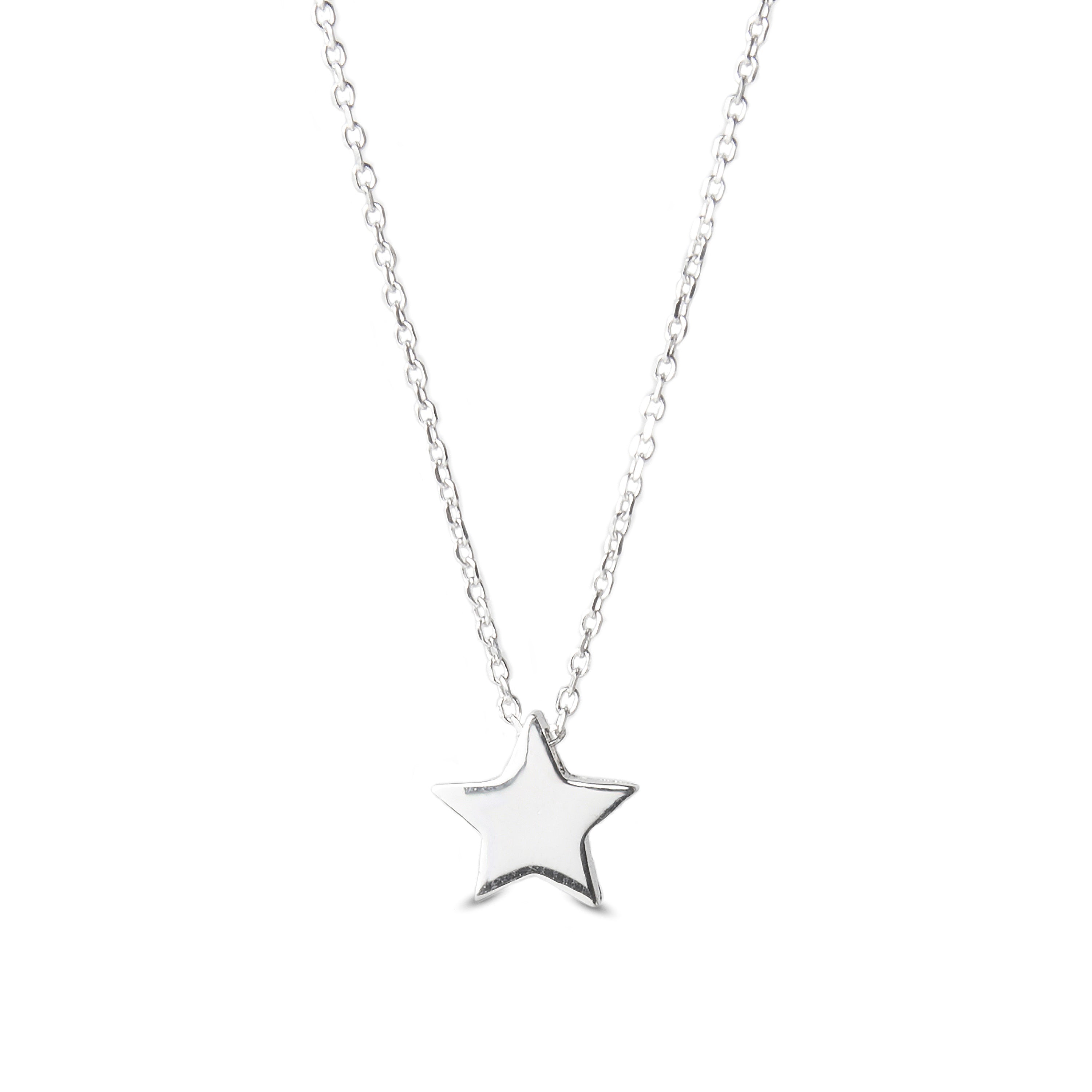 Collar de Plata de Ley 925 acabado en rodio - Star