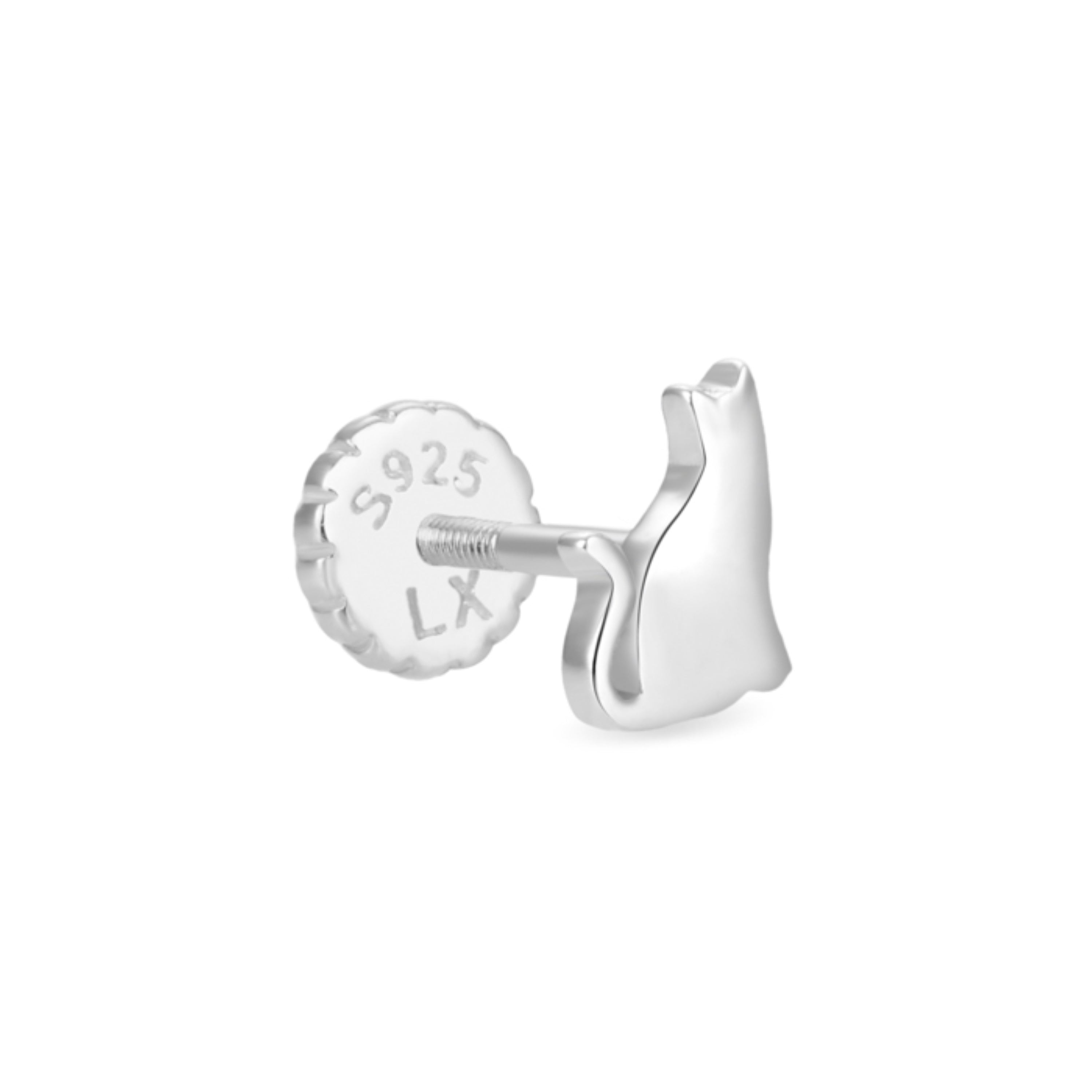 925 Sterling Silver Piercing with Rhodium Finish - Iss