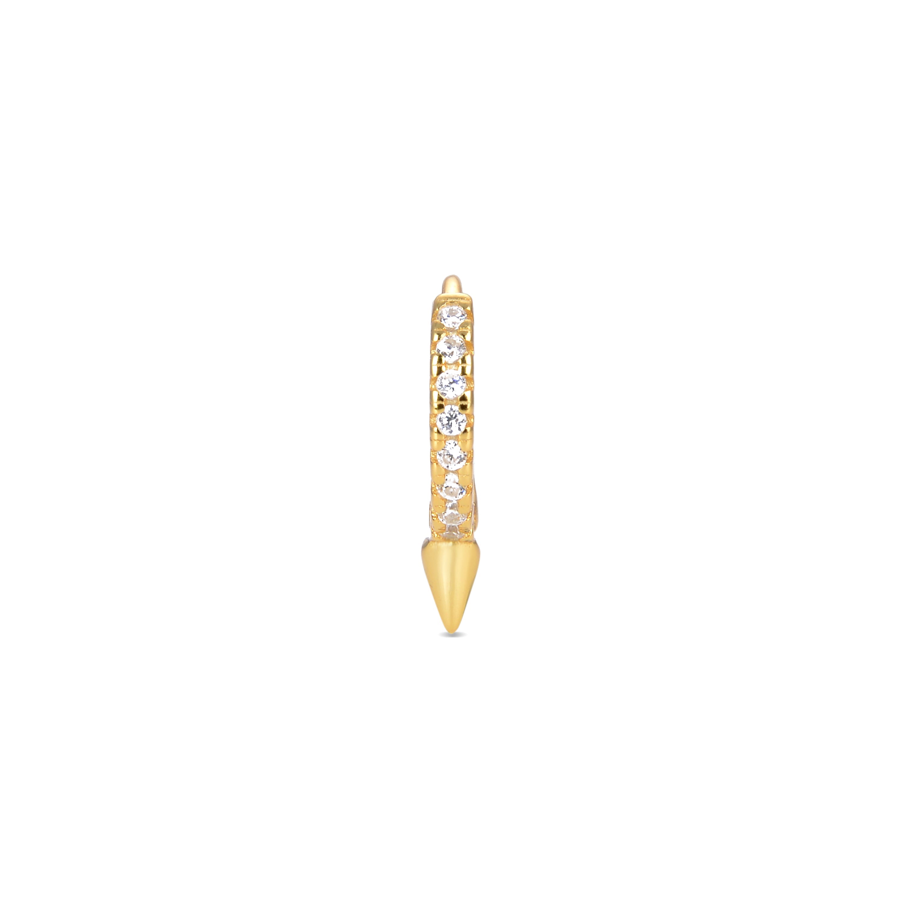 Piercing de Plata de Ley 925 con Circonita Brillante acabado en oro amarillo de 18K - Irosh