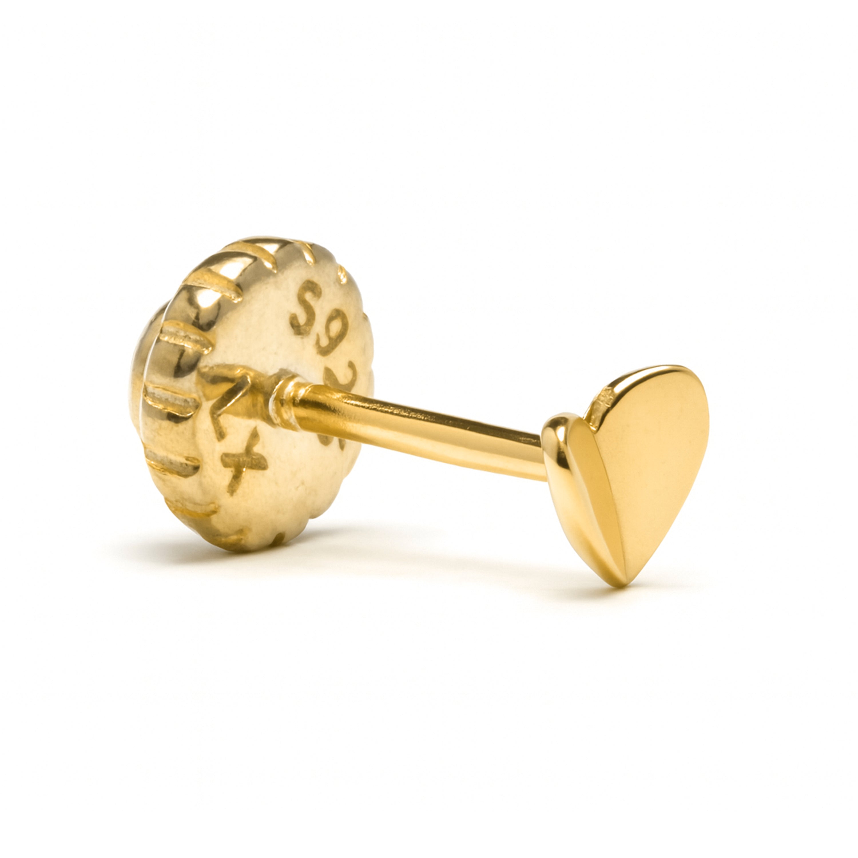 Piercing finished in 18k yellow gold - Narfe
