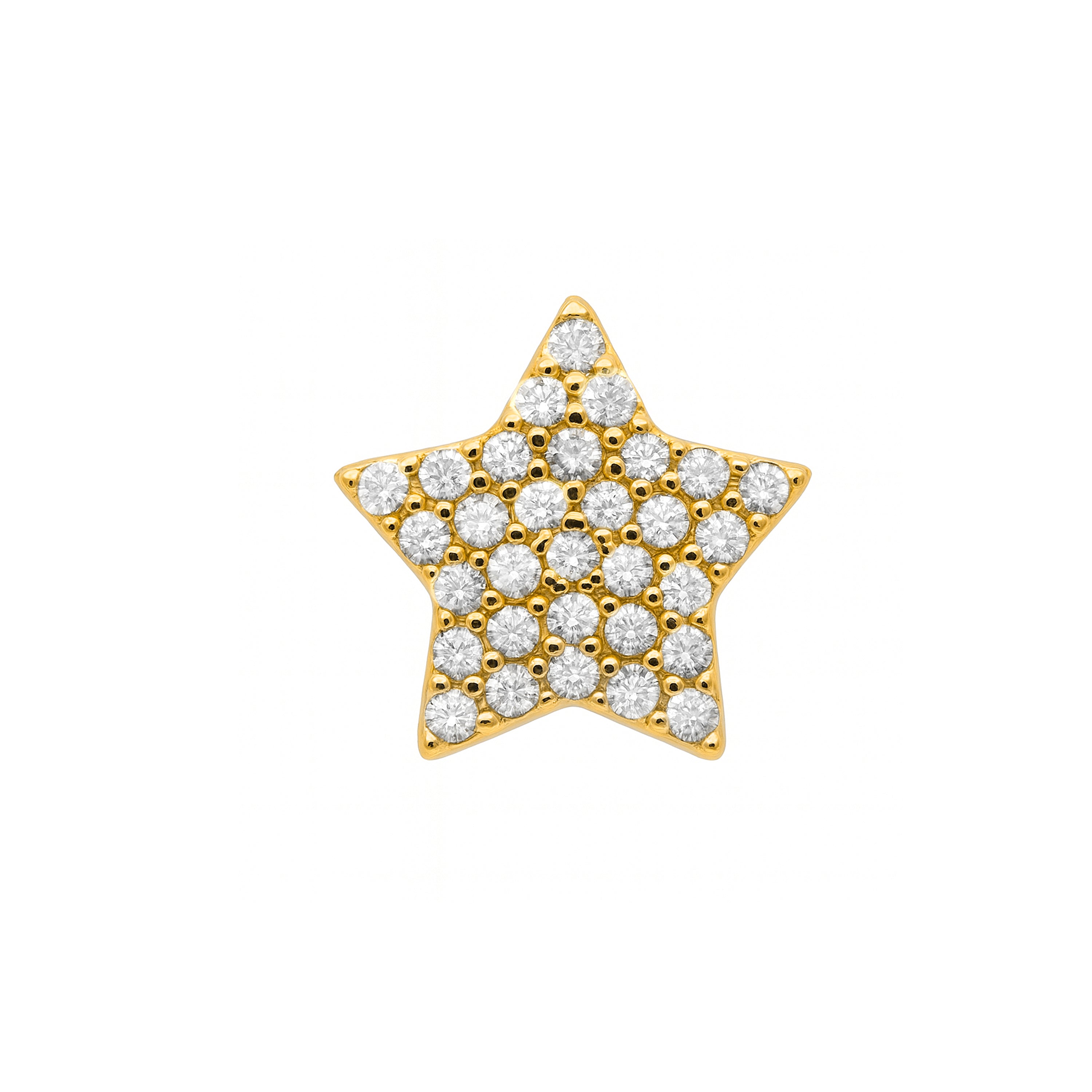 Piercing de Plata de Ley 925 y Circonita Brillante acabado en oro amarillo 18k - Barix