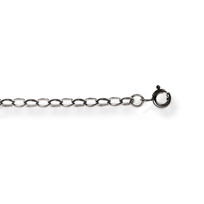 Black ruthenium plated 925 Sterling Silver Chain Extension - Luxenter