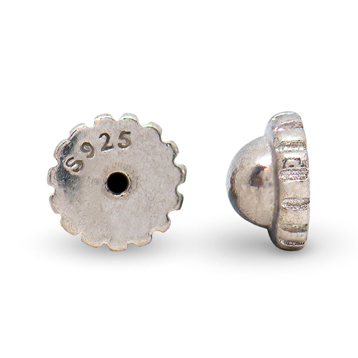 925 Sterling Silver rodium plated backs - Back
