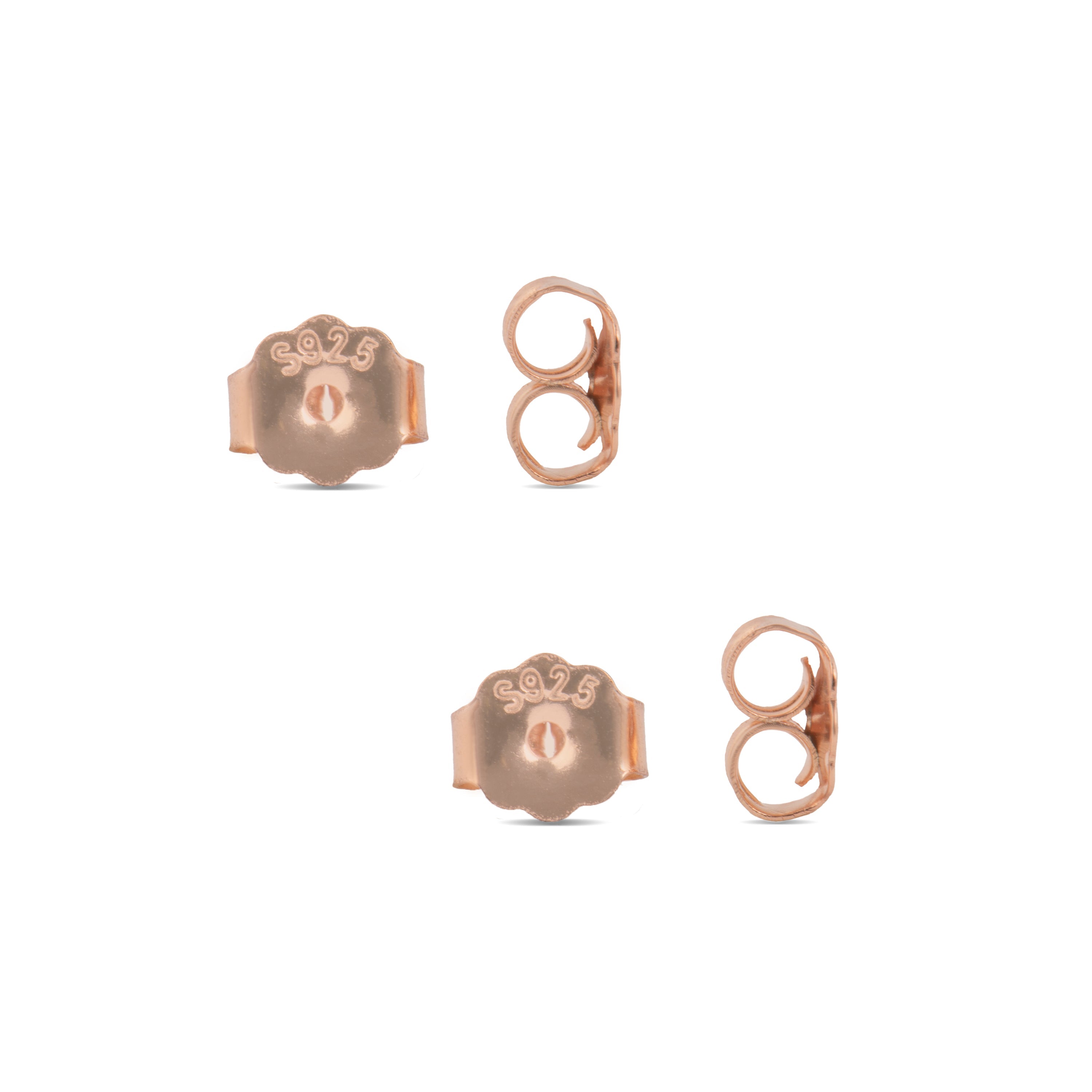 Small 925 sterling silver earrings with 18k rose gold plating - Luxenter