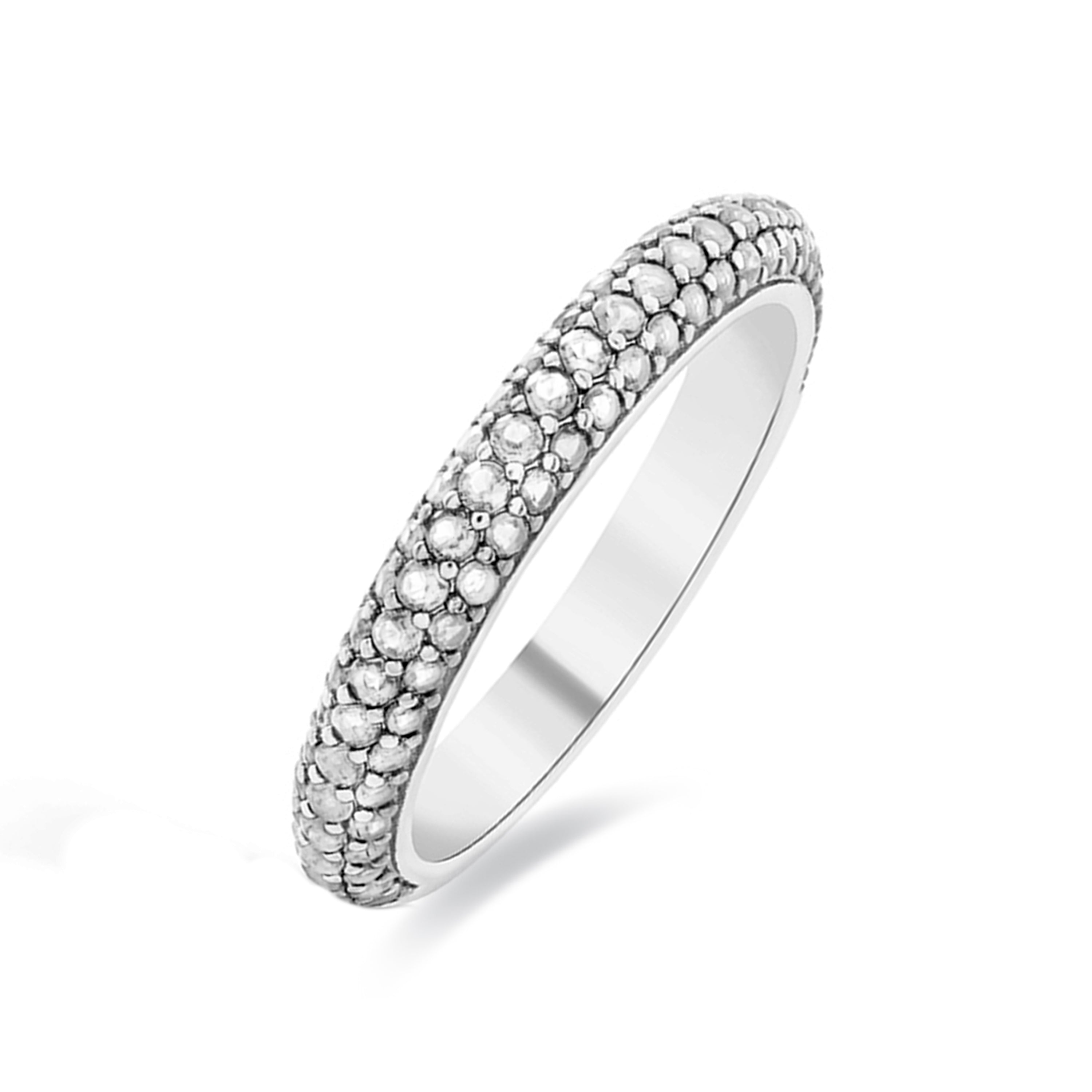 925 Sterling Silver Ring with Multicolor Zirconia, 18K Rose Gold Finish - Luam
