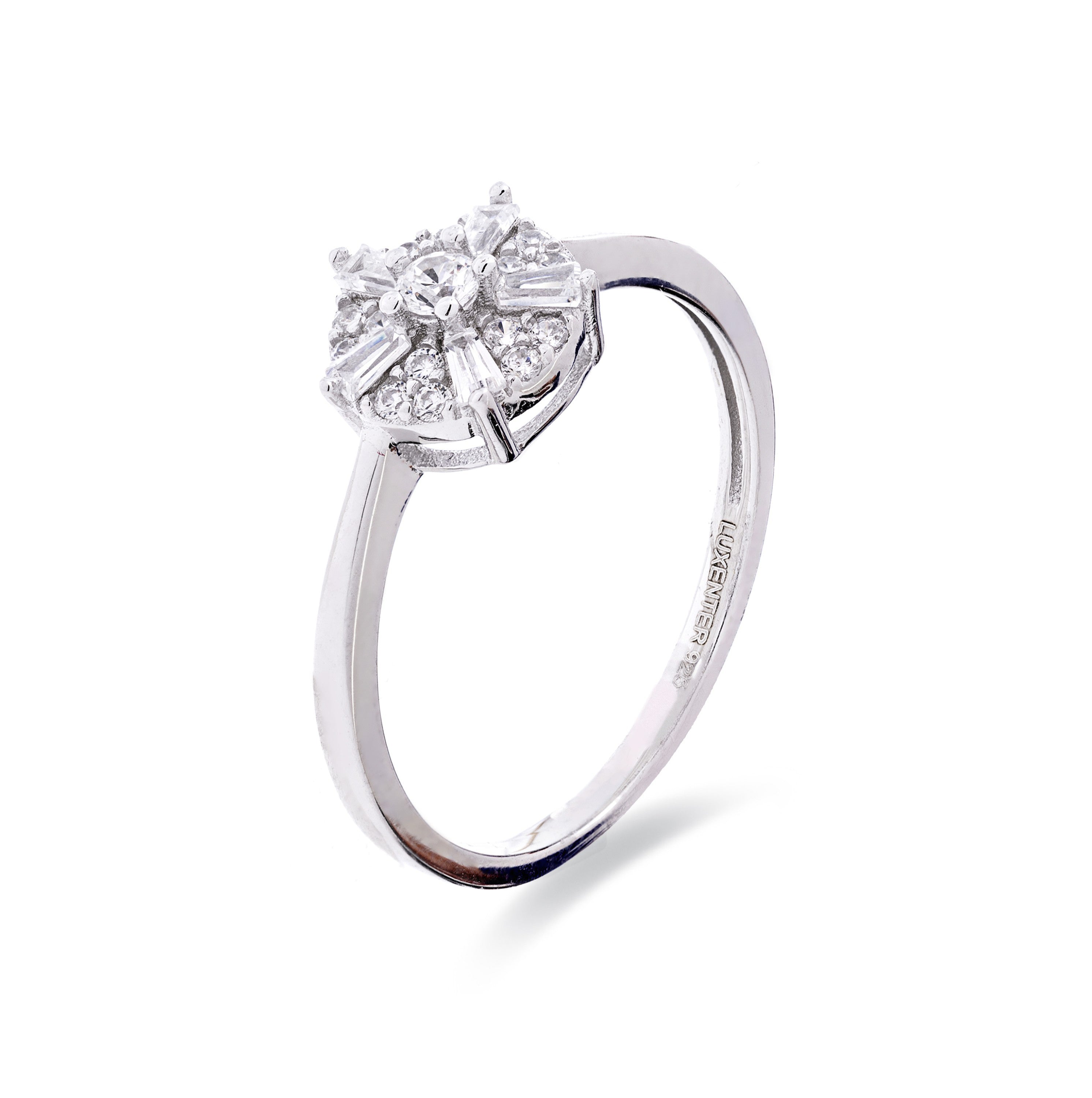 925 Sterling Silver Ring with Rhodium Finish - Nuse