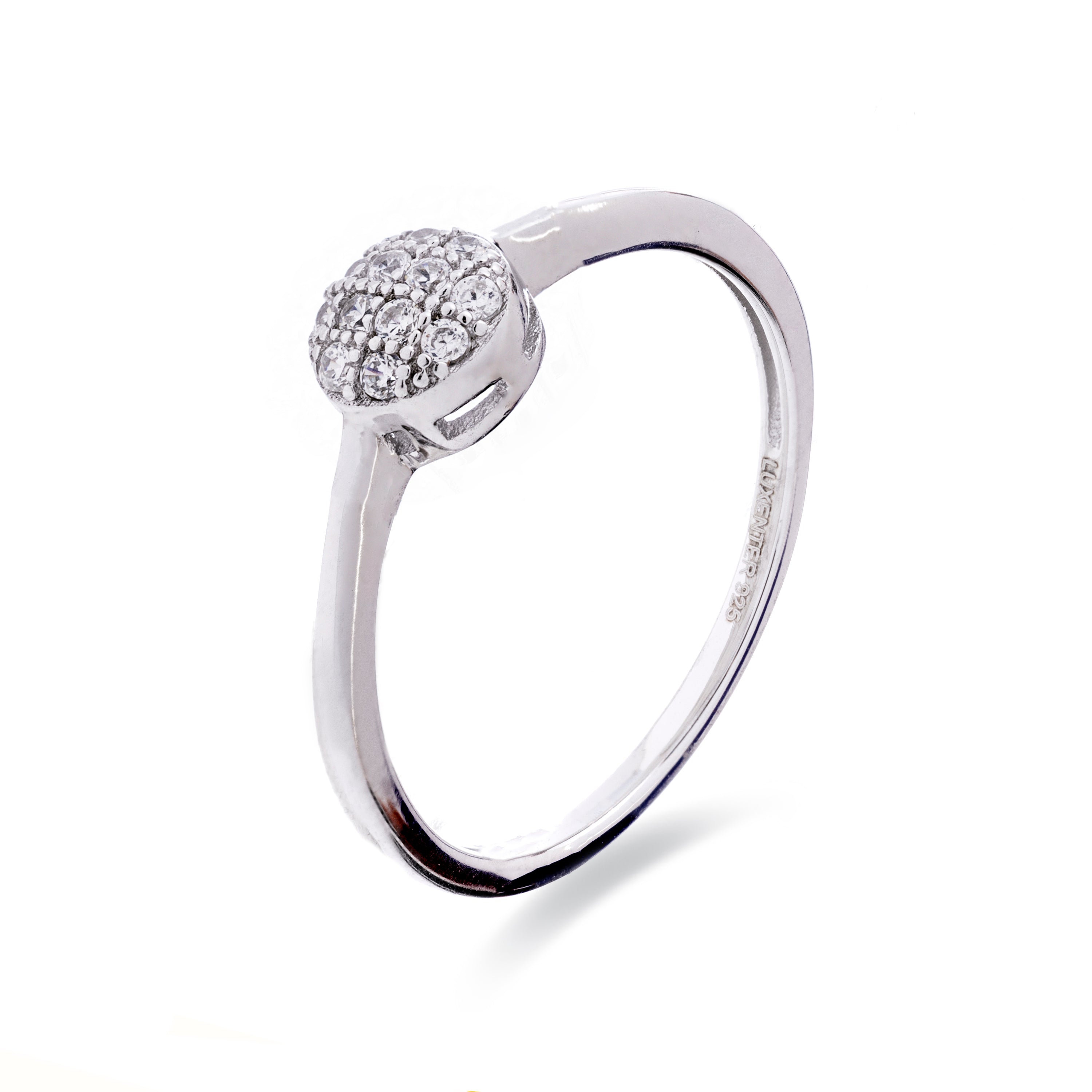 925 Sterling Silver Ring with Rhodium Finish - Nuse
