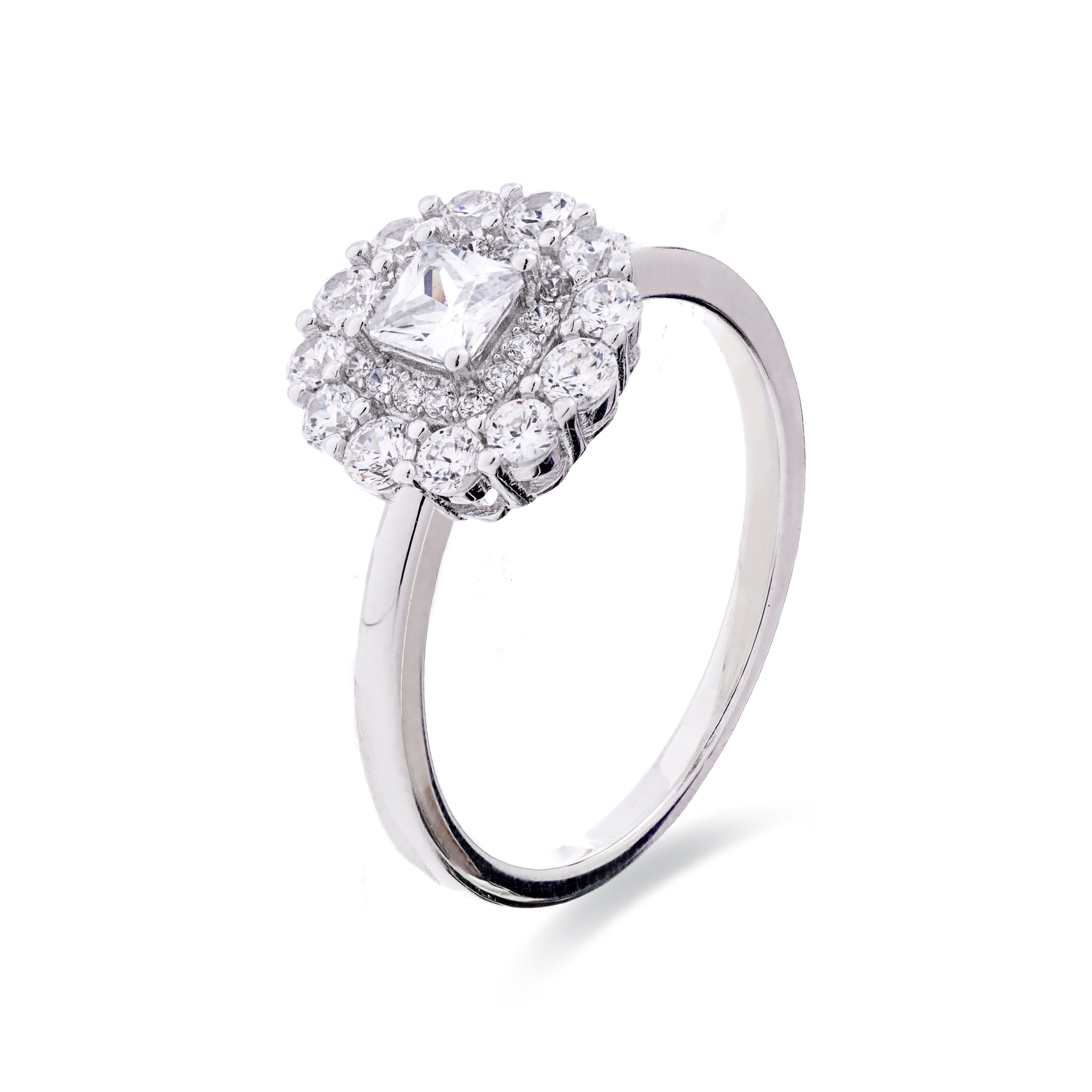 925 Sterling Silver Ring with Rhodium Finish - Nuse