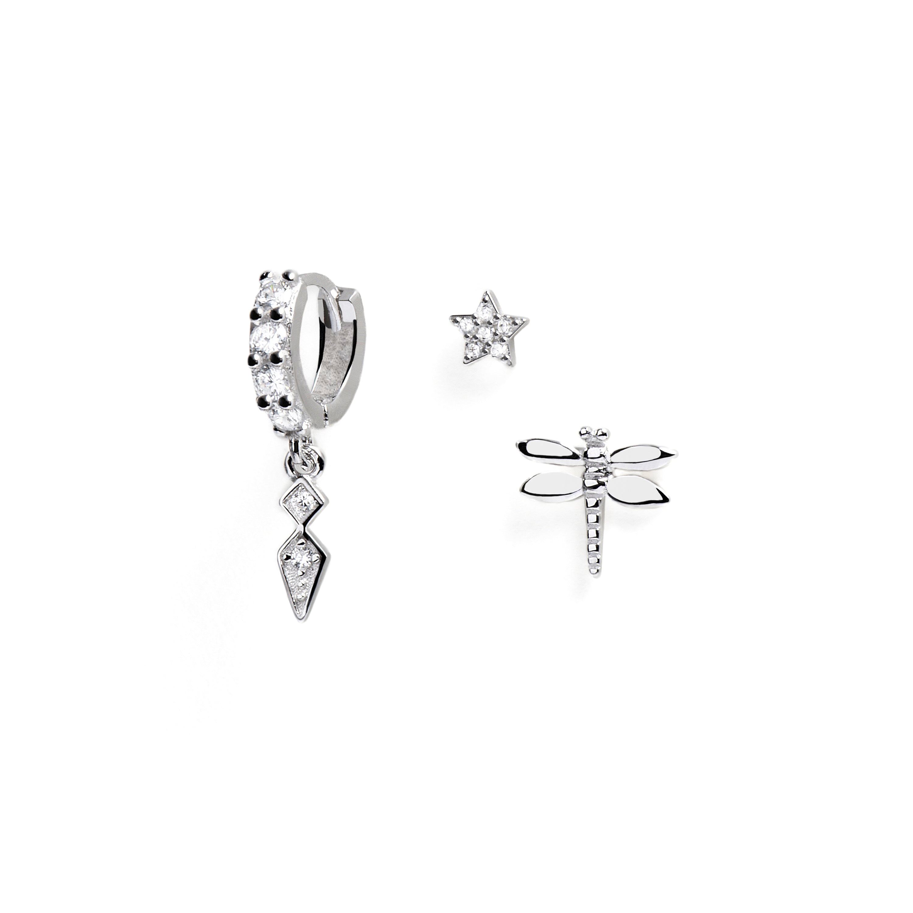 Set de Piercings Lingsa, Tyulu y Mire de Plata de Ley 925