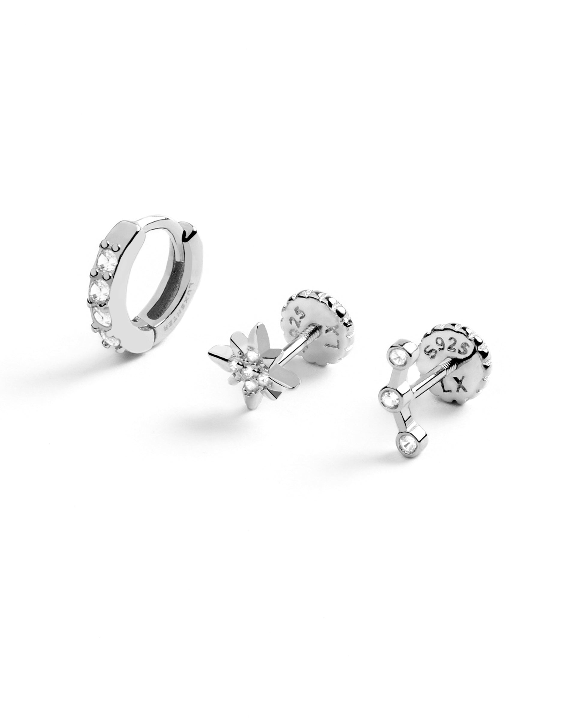 925 Sterling Silver Ansung, Waruan and Qant Piercing Set