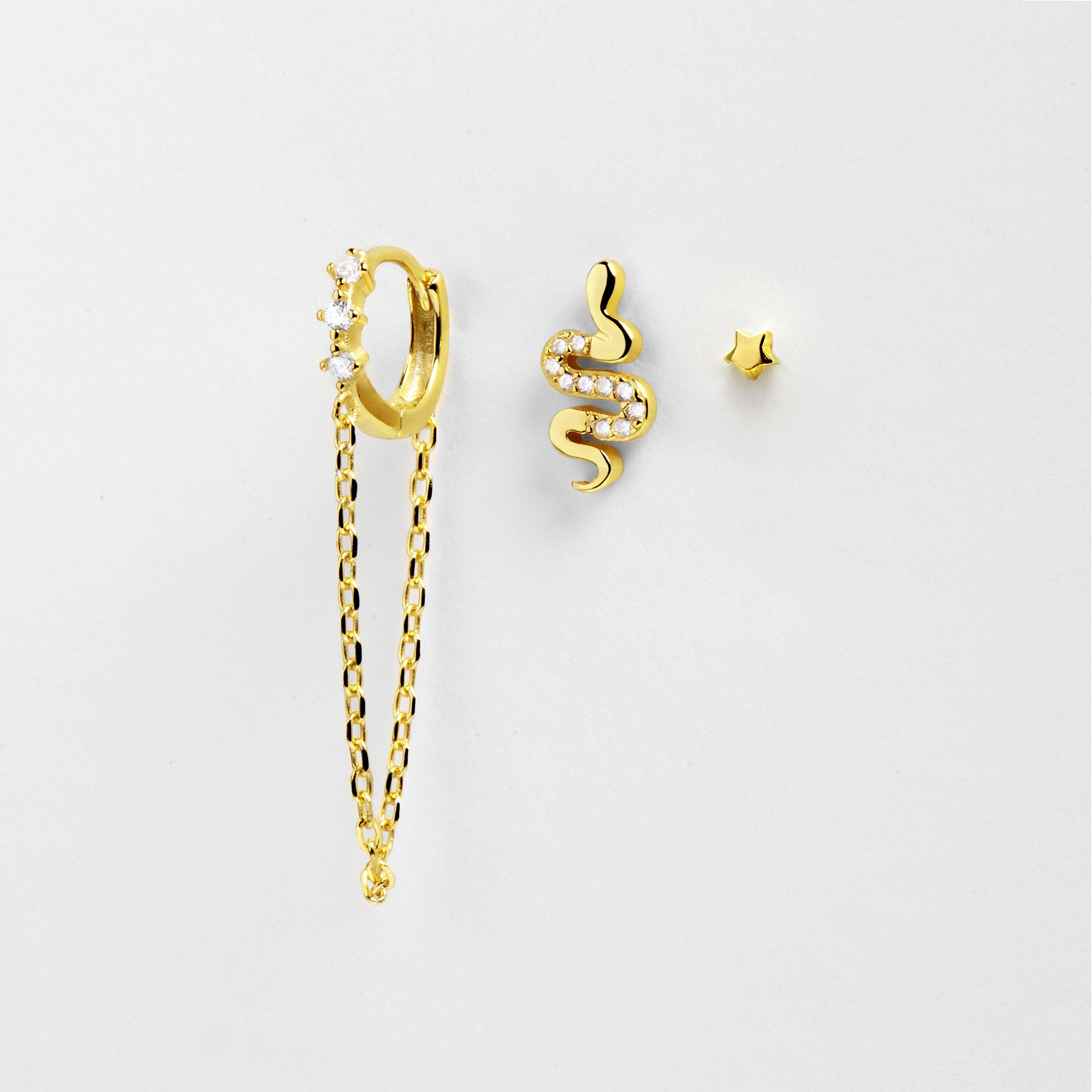 Turhad, Mapu and Lanuh Piercing Set in 925 Sterling Silver