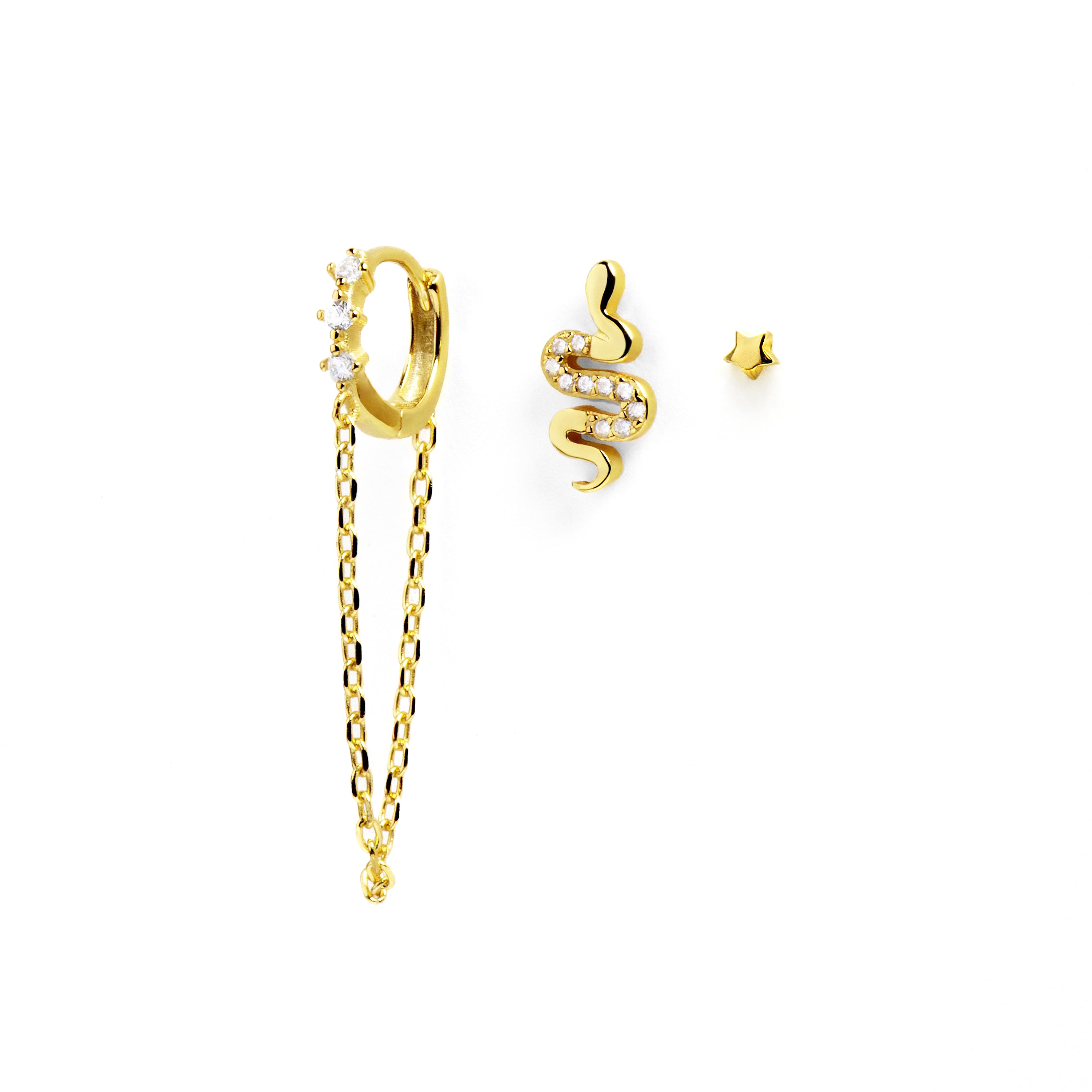 Turhad, Mapu and Lanuh Piercing Set in 925 Sterling Silver