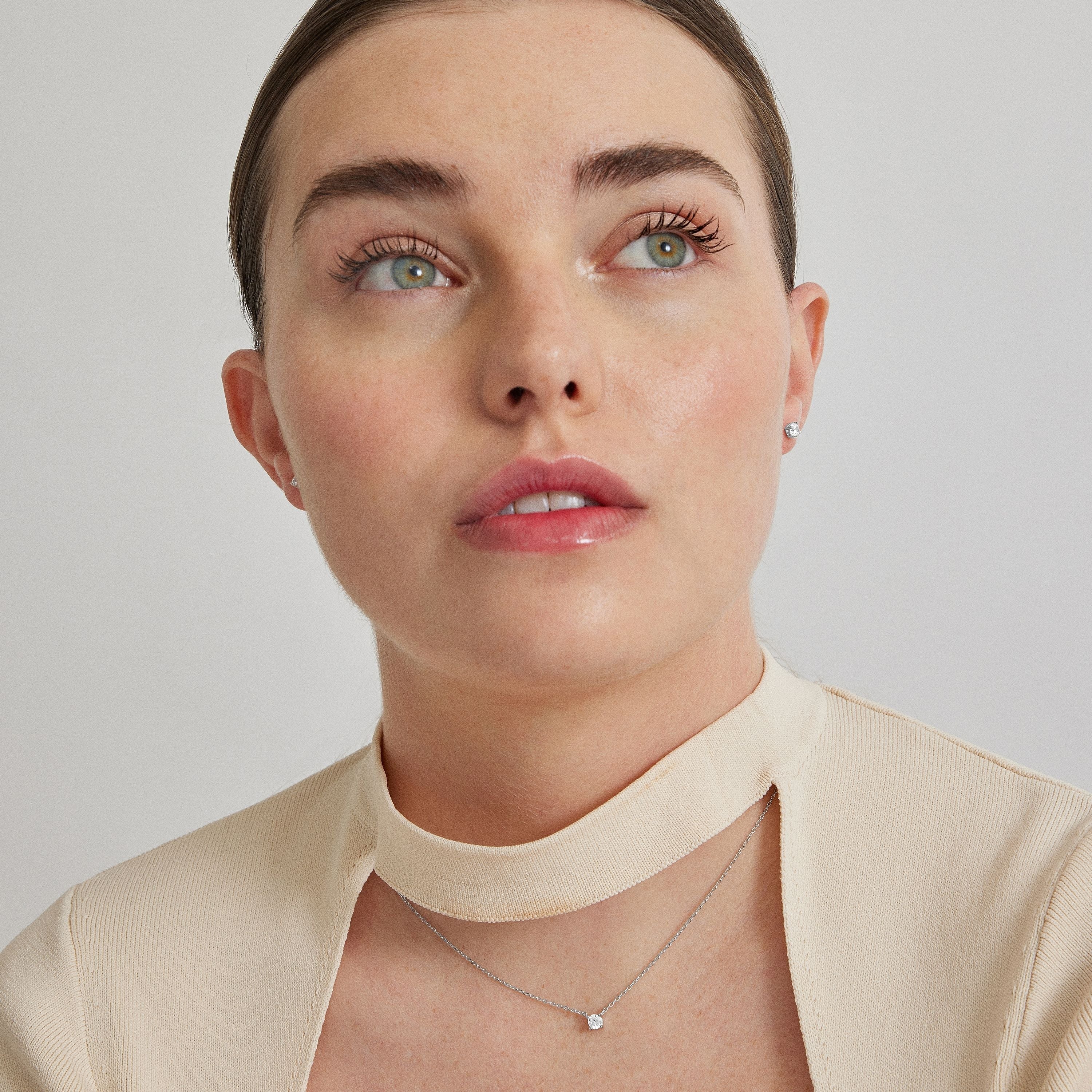 Keval Basic Earrings and Necklace Set in 925 Sterling Silver
